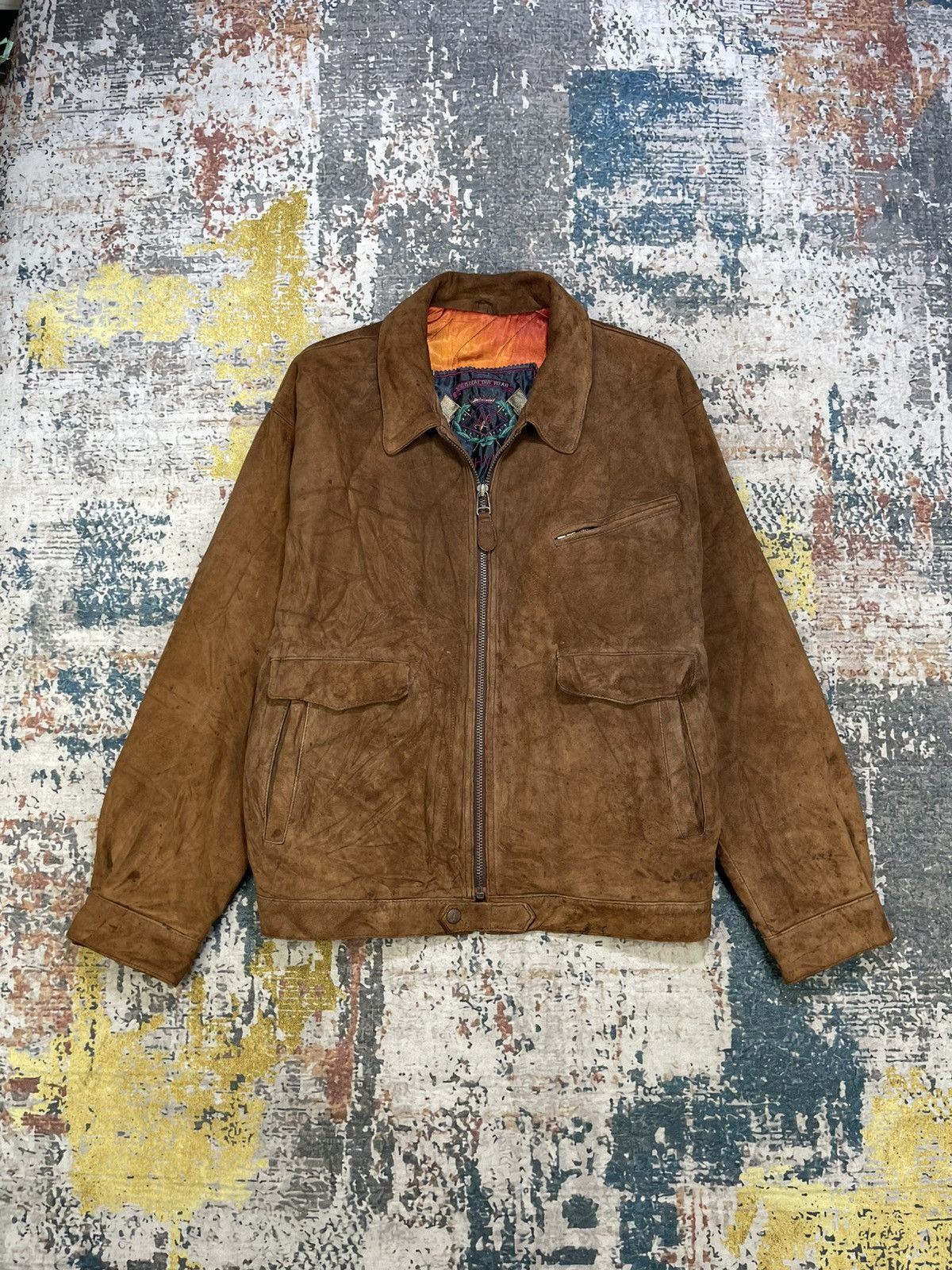 Genuine Leather Vintage Ashville Suede Leather Biker Jackets Size US L / EU 52-54 / 3 - 1 Thumbnail