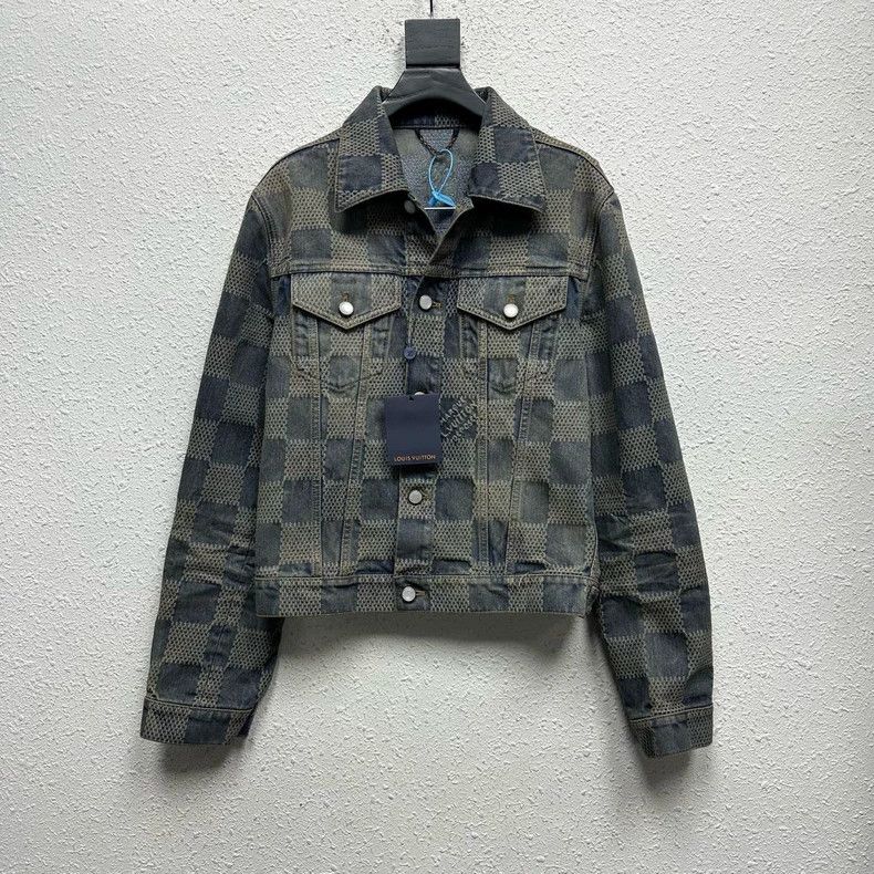 Louis Vuitton Louis Vuitton 24 FW New Checker Denim Jacket 2502-Nextarro Size US M / EU 48-50 / 2 - 1 Thumbnail