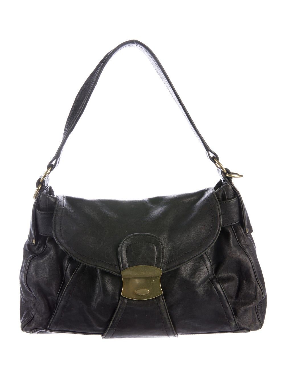 Other Kooba Vintage Black Leather w Brass Hardware Handbag Rare Size ONE SIZE - 2 Thumbnail