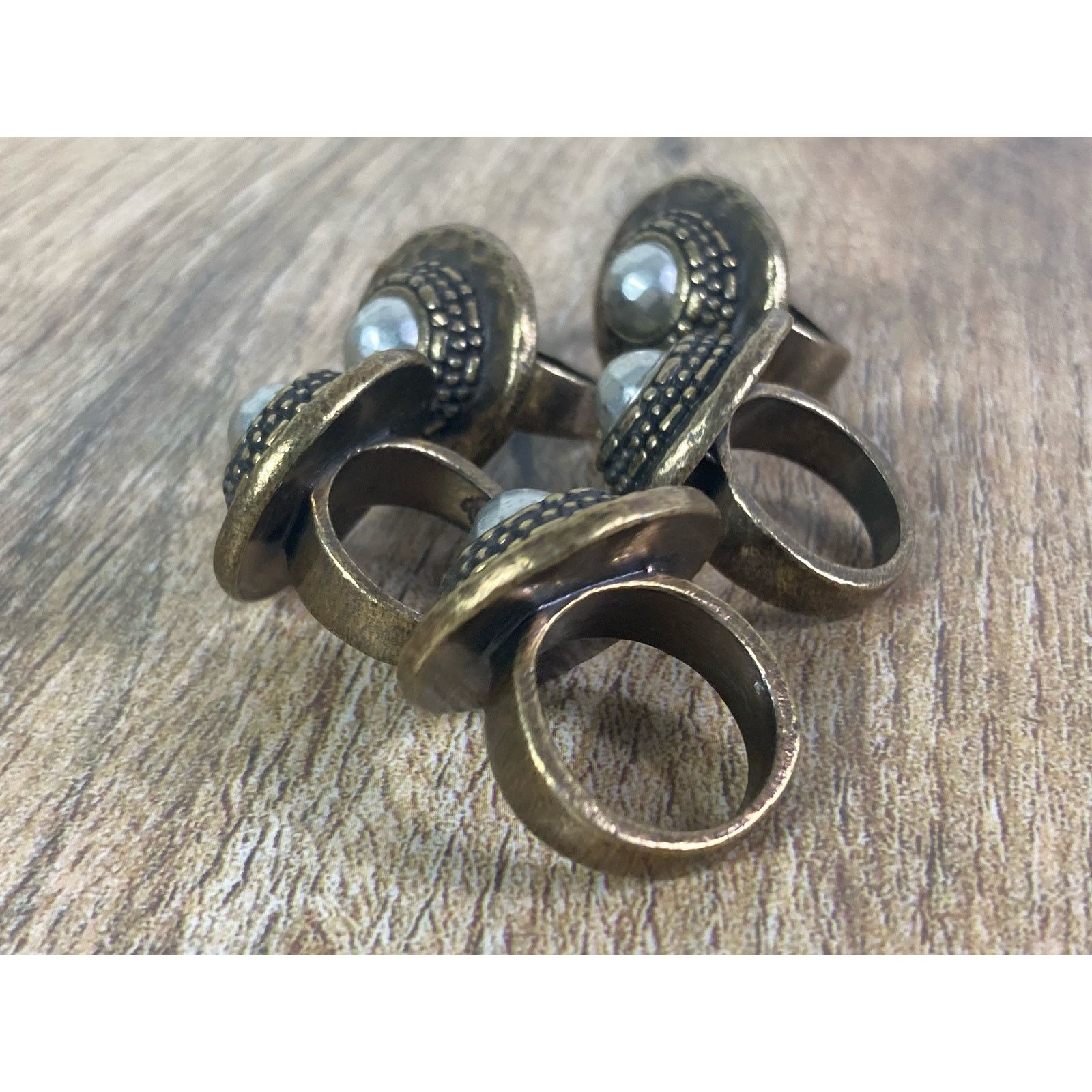 Other 5 Rings Mixed Metal Boho Set Statement Jewelry Stacking Size ONE SIZE - 7 Thumbnail