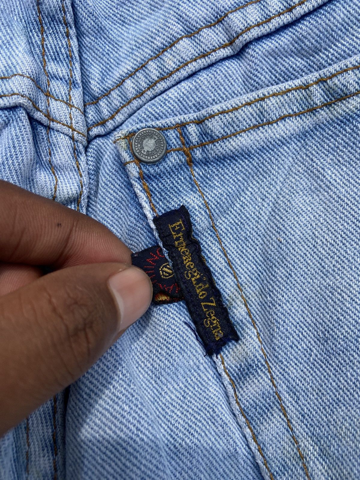 Ermenegildo Zegna Vintage Distressed Zegna Denim Size US 35 - 17 Thumbnail