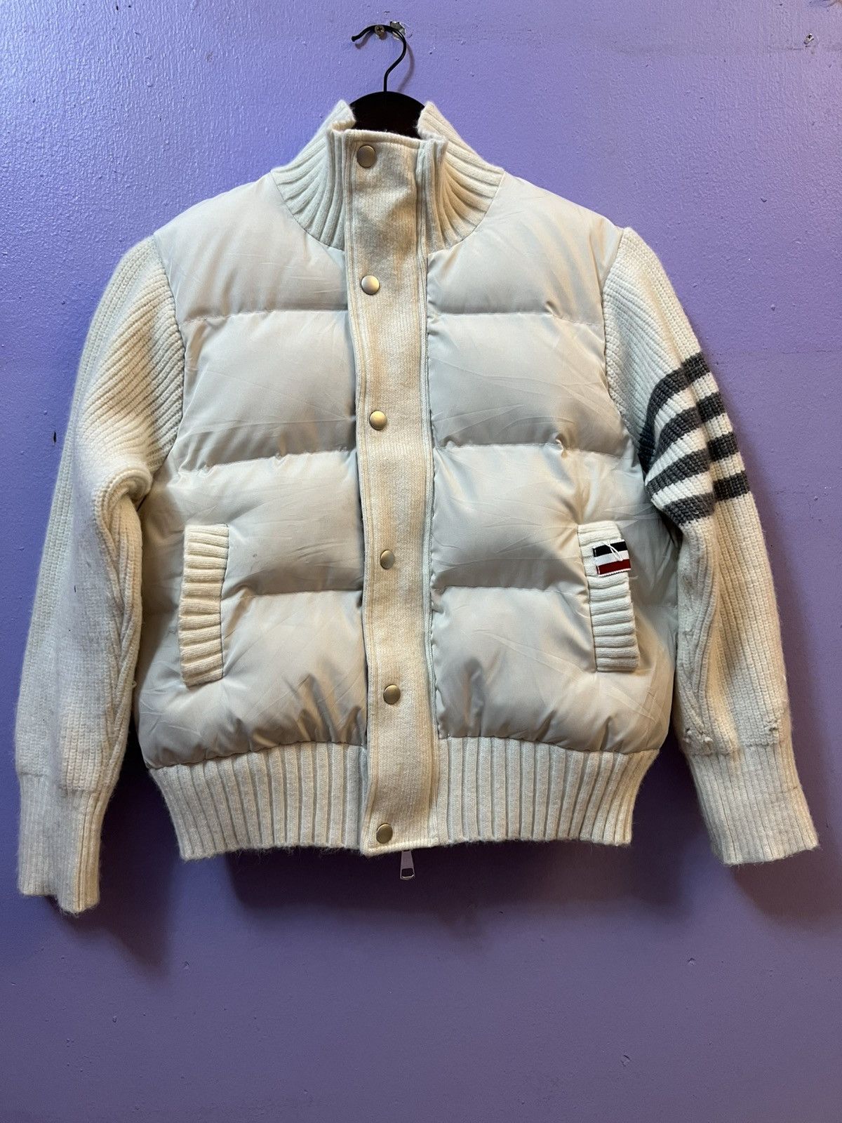 Thom Browne 🇯🇵 Thom Browne New York Down Puffer Knit Jacket Size S / US 4 / IT 40 - 1 Thumbnail