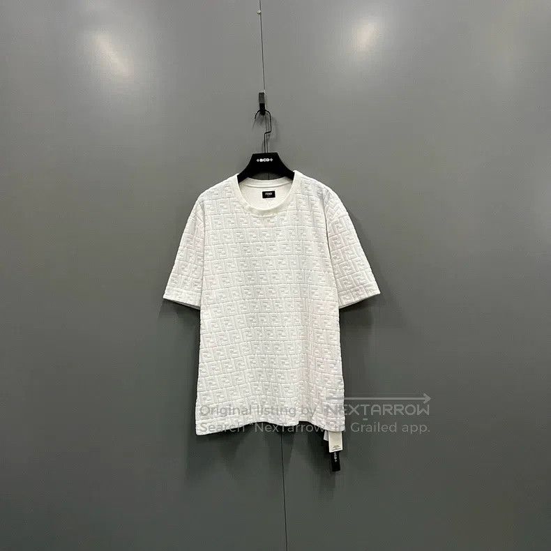 Fendi Fendi White Towel FF Embossed Short Sleeve Size US XXL / EU 58 / 5 - 1 Thumbnail
