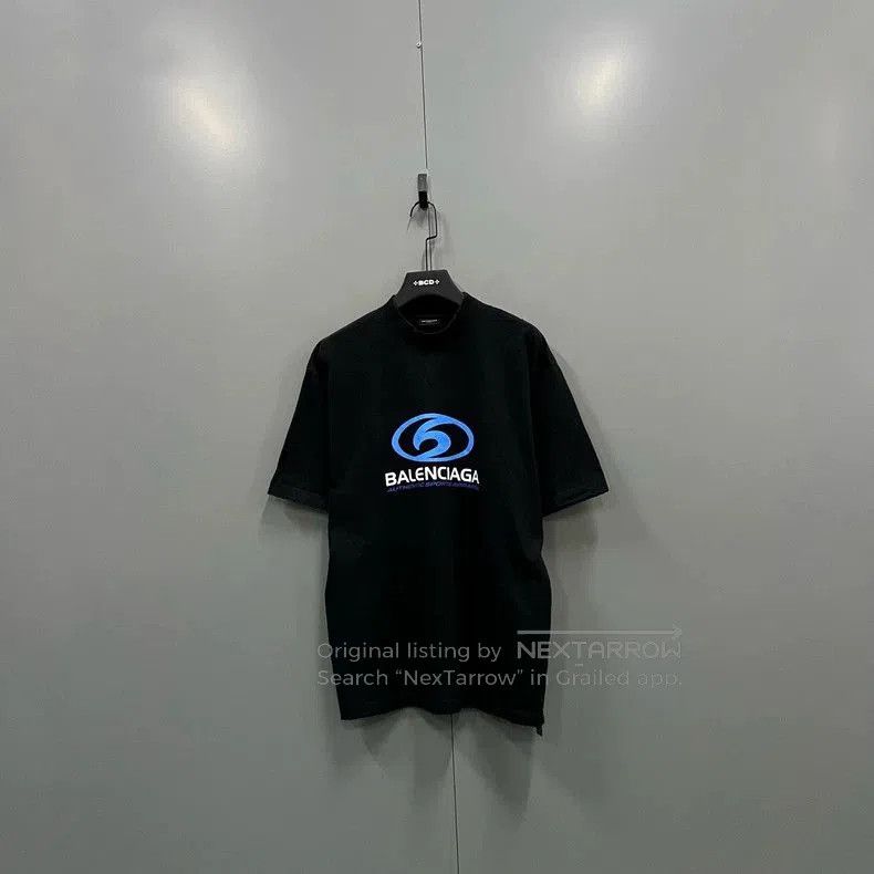 Balenciaga Balenciaga Blue Logo Print Short Sleeve. Size US XS / EU 42 / 0 - 1 Thumbnail