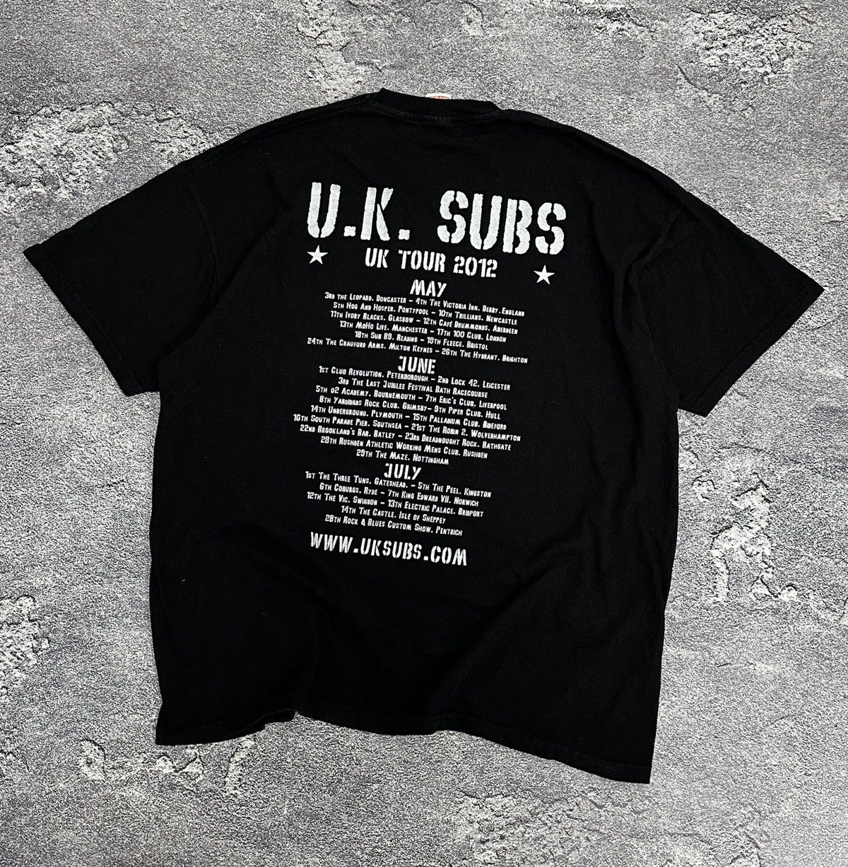Band Tees U.K Subs 2012 Tour Band T-Shirt Black XL Size Size US XL / EU 56 / 4 - 3 Thumbnail