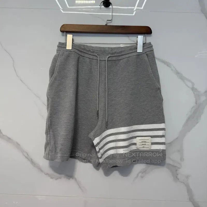 Thom Browne Thom Browne Men's Gray Striped Cotton Shorts . Size US 32 / EU 48 - 1 Thumbnail