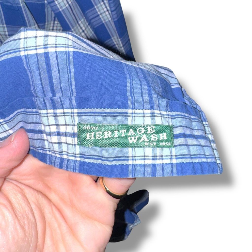 Orvis Orvis Heritage Wash Blue & White Active Fit Button Down Shir Size US L / EU 52-54 / 3 - 4 Thumbnail
