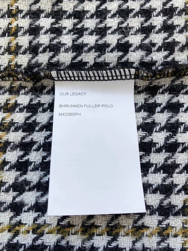 Our Legacy Houndstooth Wool Jacket with Zip Detail - dmc-2508 Size US S / EU 44-46 / 1 - 7 Thumbnail