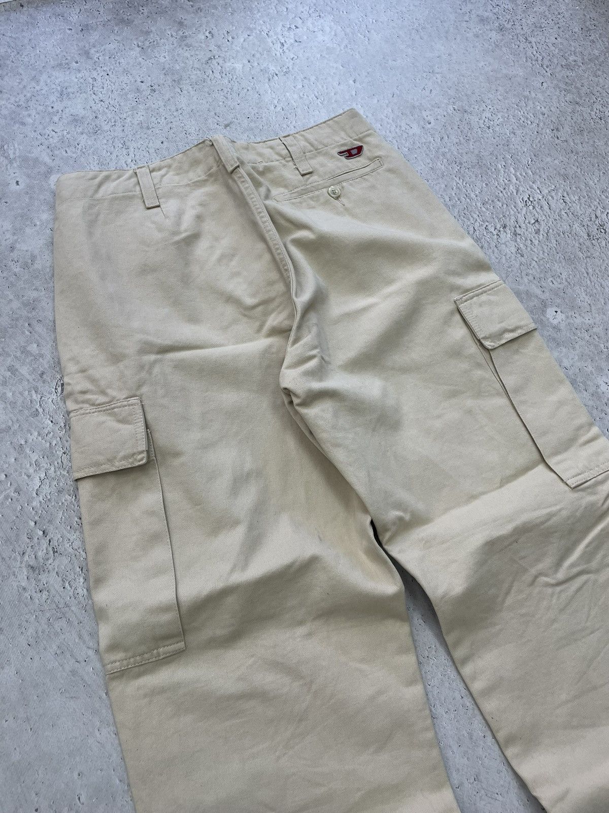 Diesel Rare baggy beige cargo pants y2k fashion Diesel Size US 31 - 12 Thumbnail