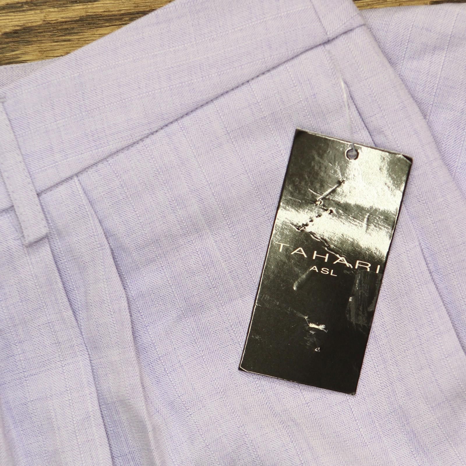 Other Nwt Tahari Asl Wide-leg Pants 4dm732-tj Lavender Purple 14 Size 36" / US 14 / IT 50 - 3 Thumbnail