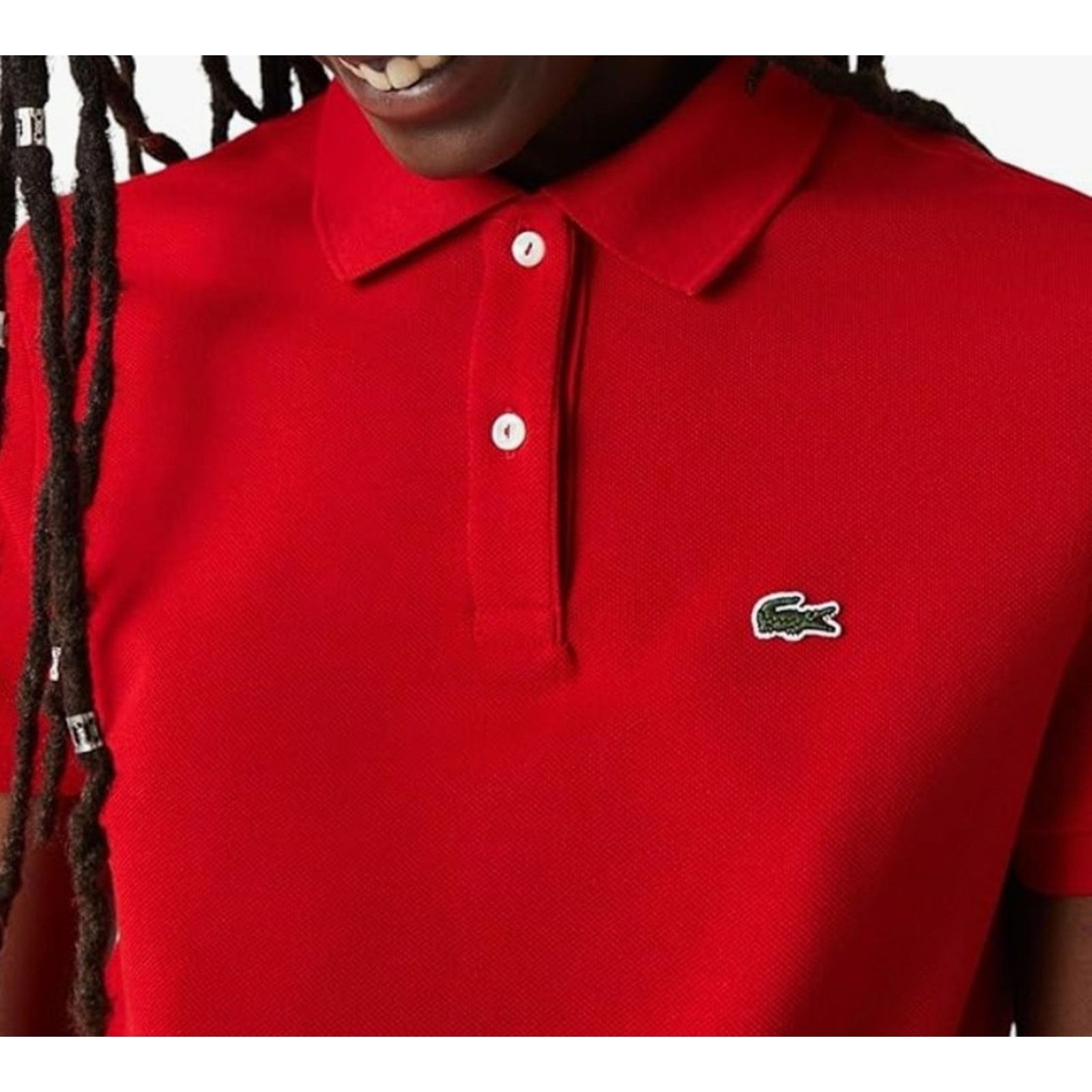 Lacoste Lacoste Women's Classic Fit Short Petit Pique Polo Red 6 Size M / US 6-8 / IT 42-44 - 3 Thumbnail