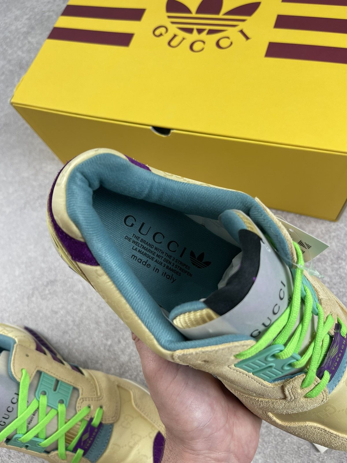 Adidas × Gucci Adidas x Gucci ZX 8000 Beige GG Monogram Size 39 1/3 Size US 7.5 / IT 37.5 - 12 Thumbnail