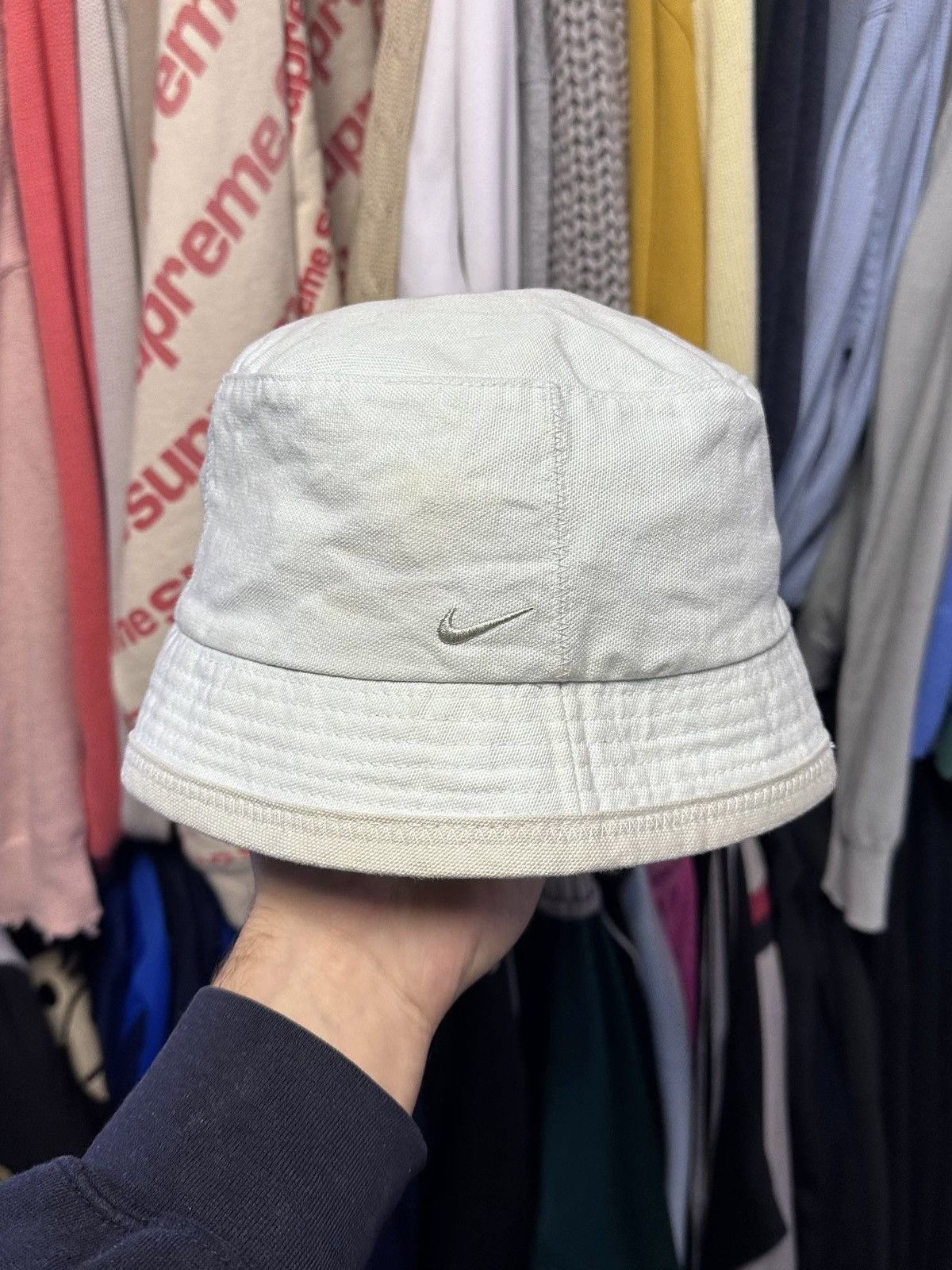 Nike Vintage 90s Nike Swoosh Bucket Hat Panama Y2K Os Size ONE SIZE - 1 Thumbnail