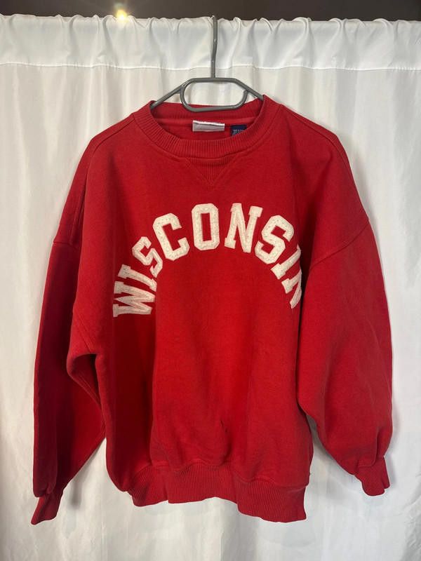 Designer Vintage Wisconsin Sweatshirt Size US XL / EU 56 / 4 - 1 Thumbnail