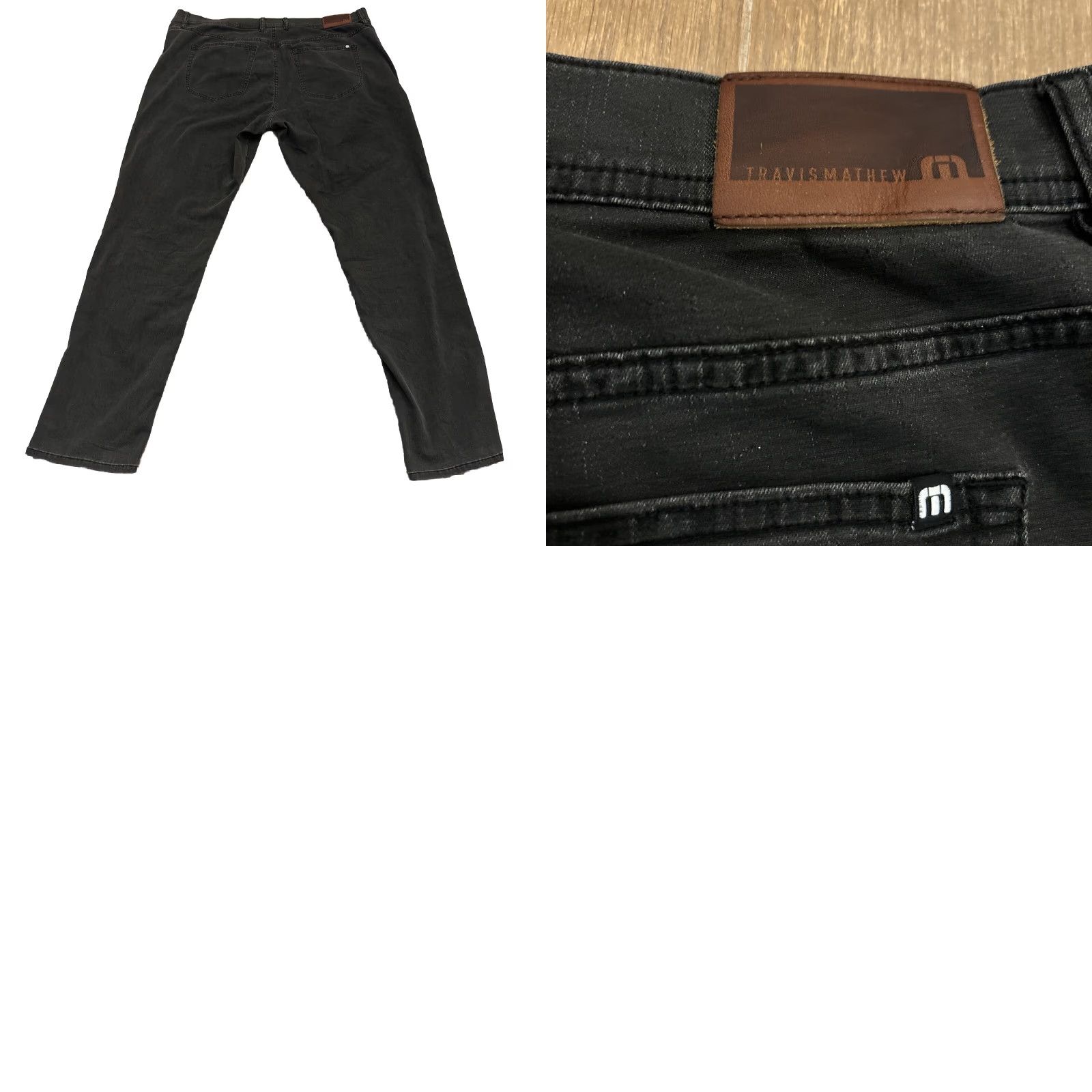 TravisMathew Travis Mathew Jeans Mens 38 Black Straight Leg Denim Stretch Casual 38x32 Hard to read? Size US 38 / EU 54 - 8 Thumbnail