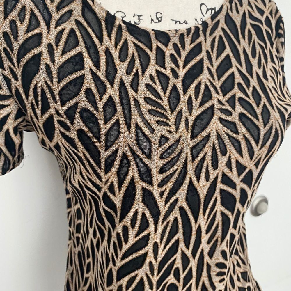 Other Vintage Jaipur Burnout Leaf Top | Size S | Textured Semi-She Size S / US 4 / IT 40 - 4 Thumbnail