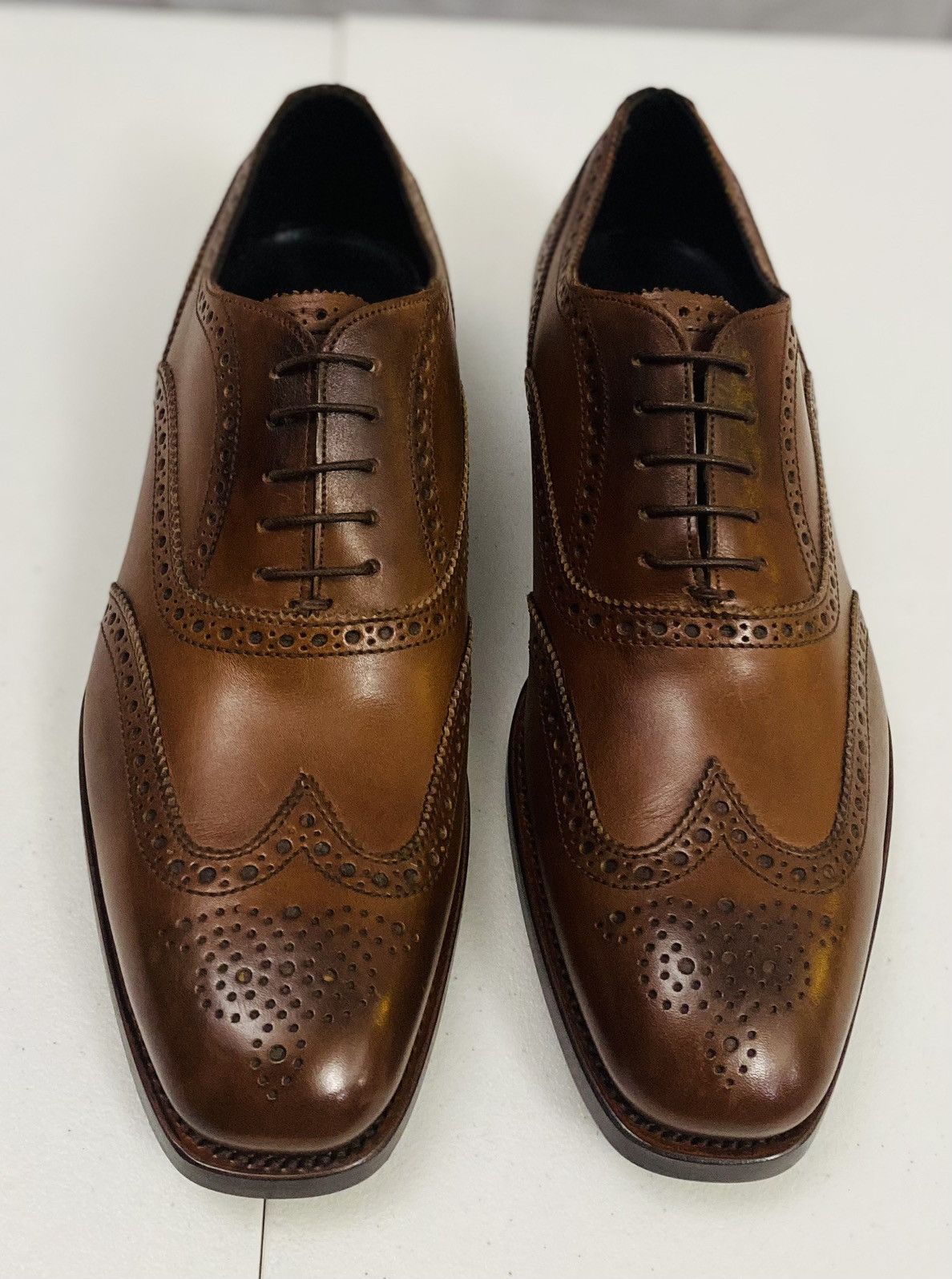 Lidfort Lidfort Brown Princes Leather Brogue Wingtip Oxford 9 US NEW Size US 9 / EU 42 - 3 Thumbnail