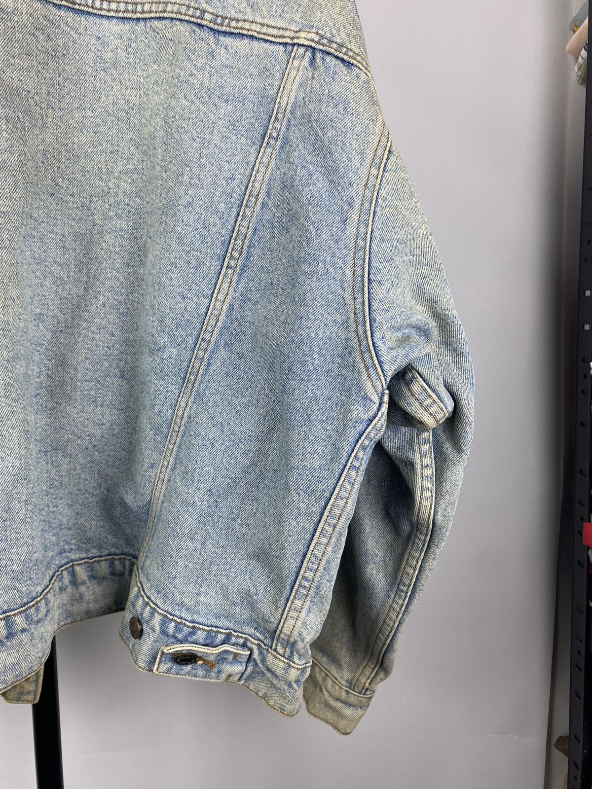 Levi's × Vintage 80s🔥Levis 598 Usa Blue Dirty Vntg Insulated Denim Jacket Size US L / EU 52-54 / 3 - 19 Thumbnail