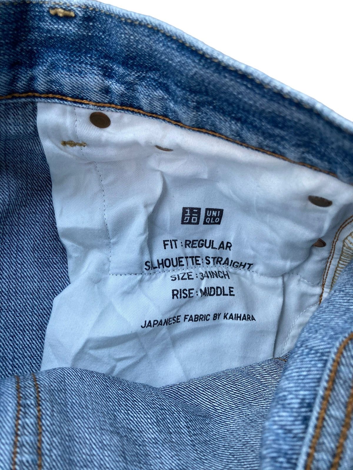 Jun Takahashi × Uniqlo Vintage Y2K Uniqlo Kaihara Jeans Straight Cut Size US 34 / EU 50 - 11 Thumbnail
