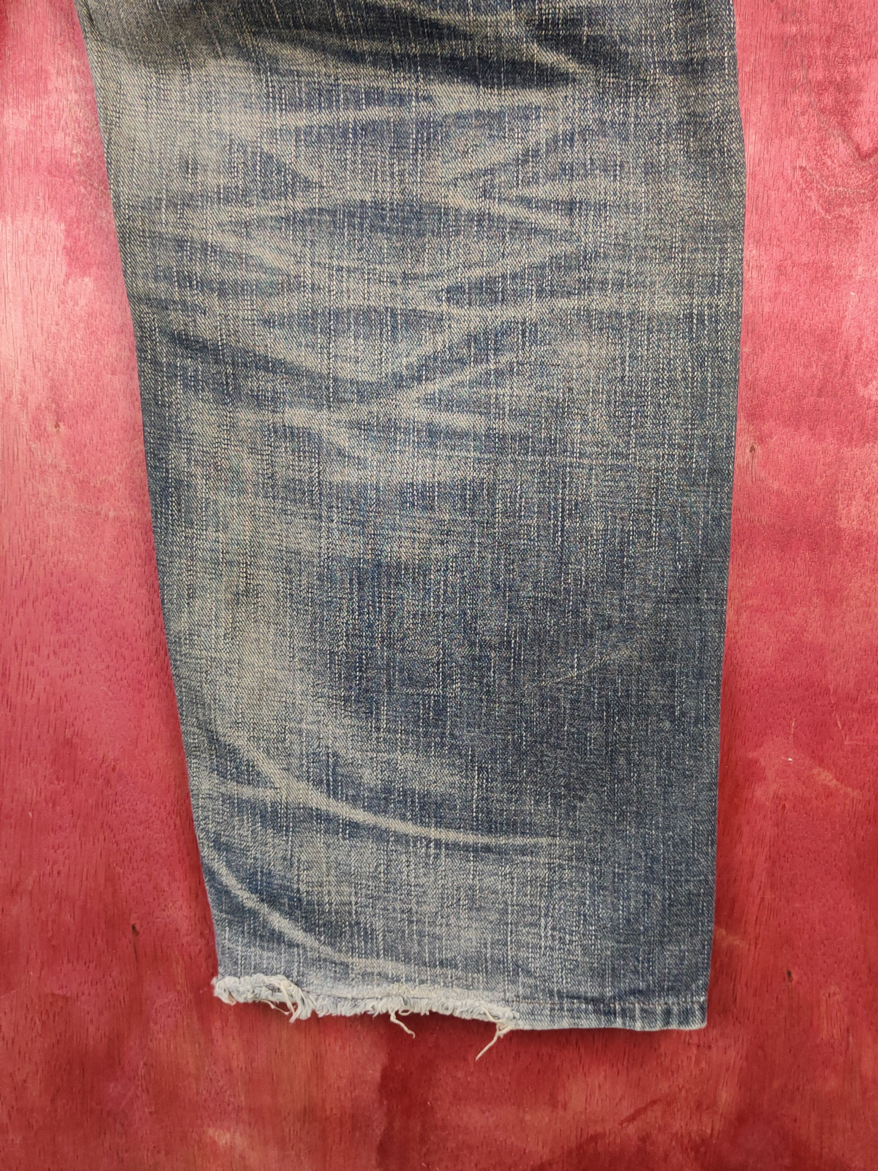 Japanese Brand GLHeart Dark Blue Faded Distressed Ripped Jeans #S2248 Size US 40 / EU 56 - 12 Thumbnail