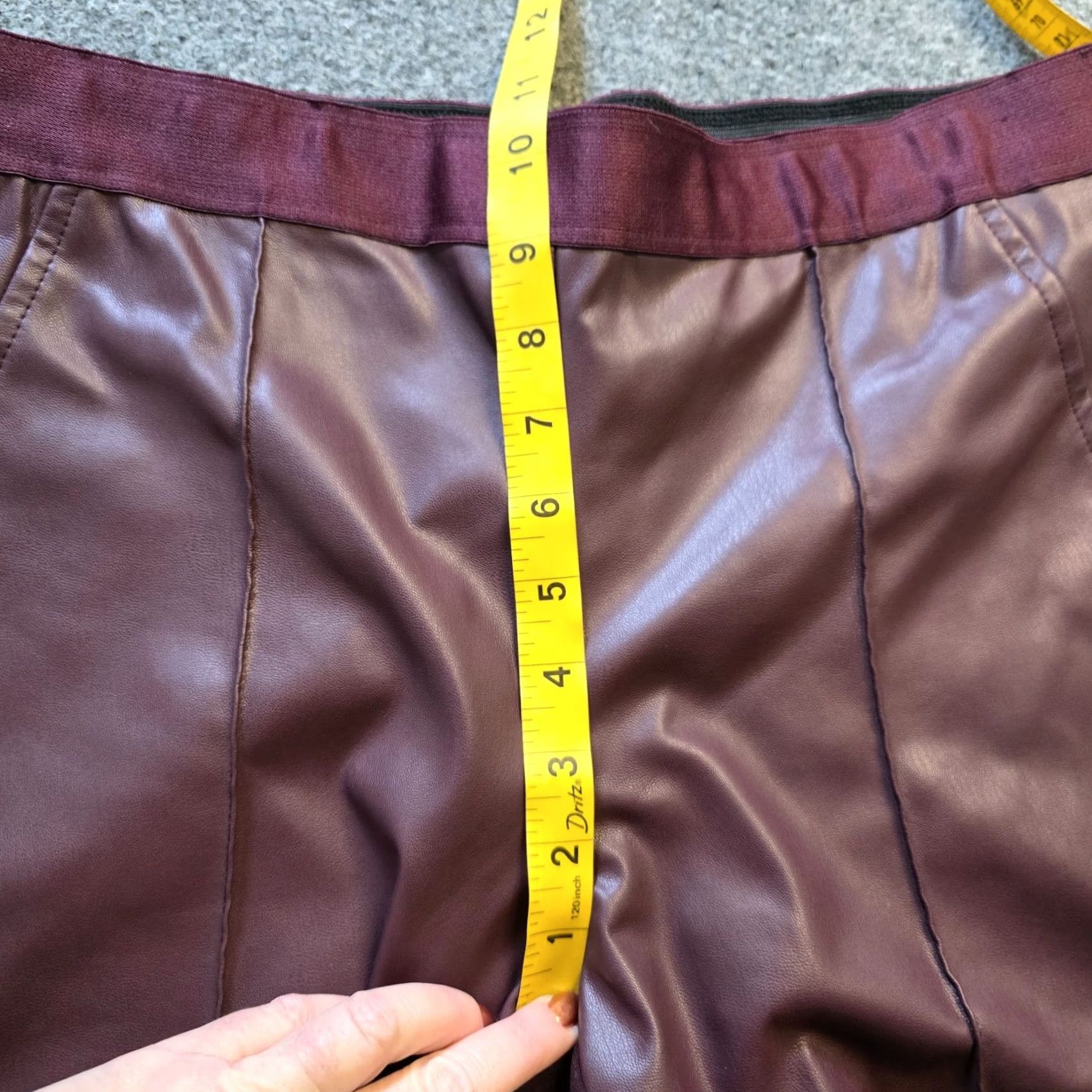 Bailey 44 Bailey 44 Pants Women L Red Burgundy Faux Leather Pull On Flare Casual Dress Pants Easter Size 36" / US 14 / IT 50 - 6 Thumbnail