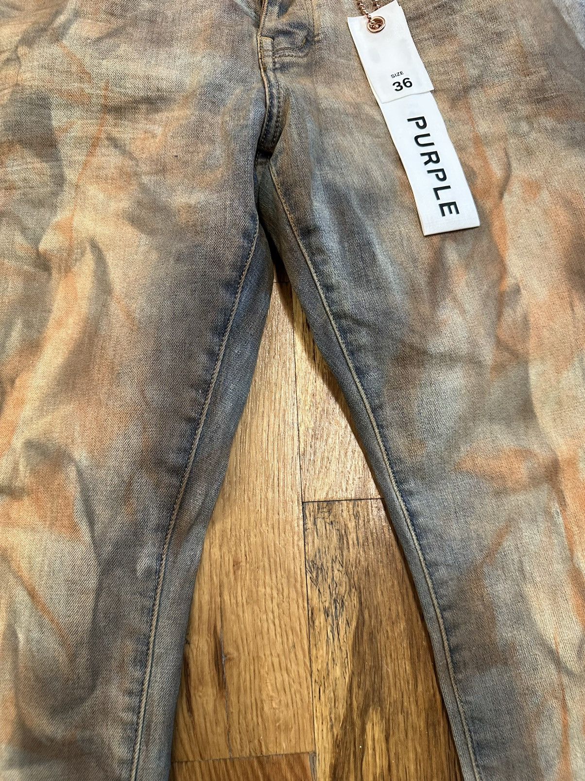 Purple Brand Purple Brand Orange Dyed Blue Denim Jeans Size 36 Size US 36 / EU 52 - 3 Thumbnail