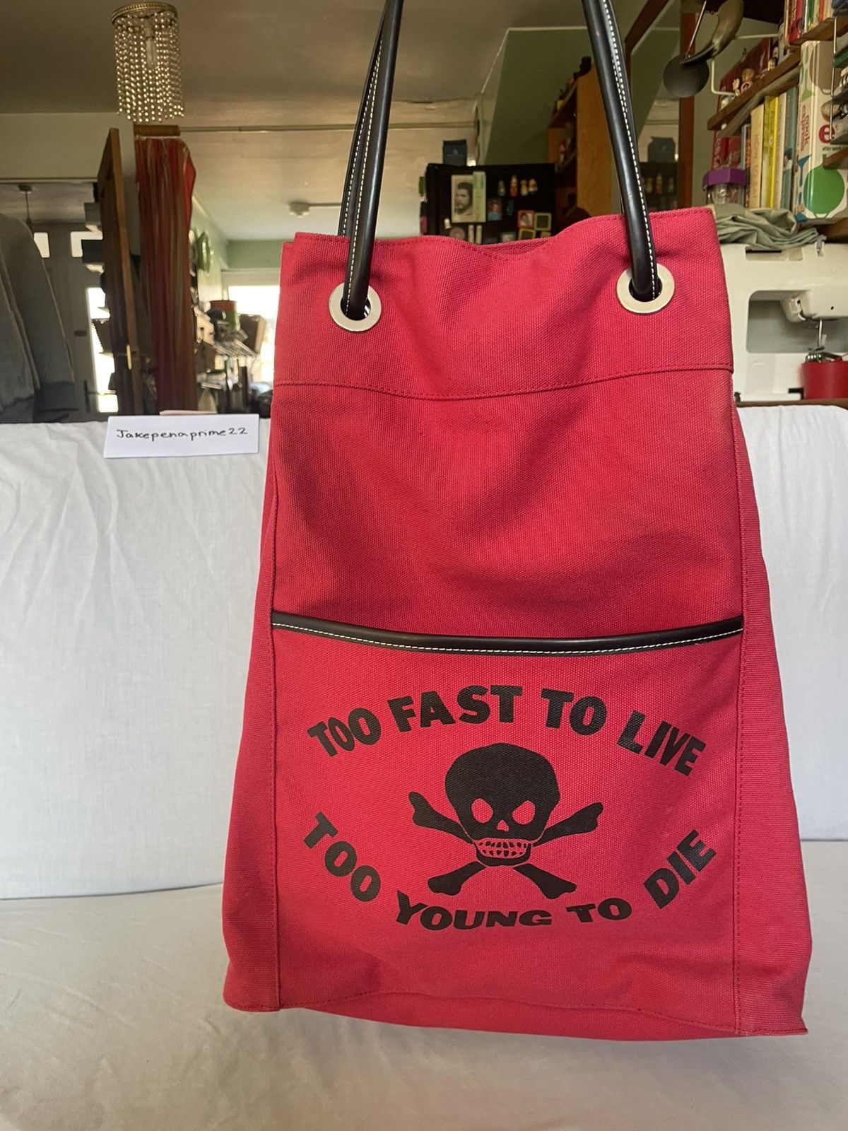 Vivienne Westwood Vivienne Westwood ‘Too fast to live’ red skull tote bag Size ONE SIZE - 2 Thumbnail