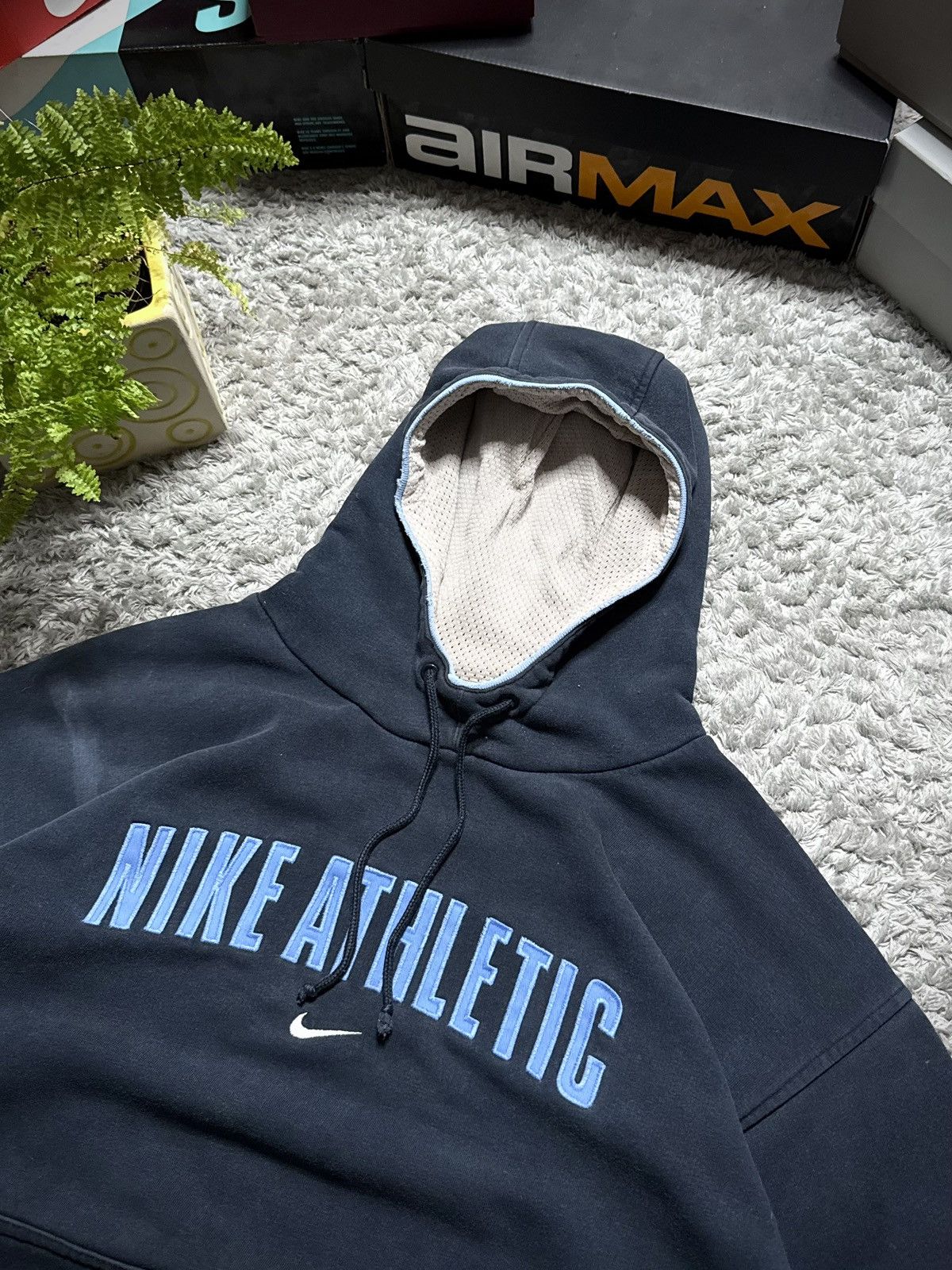 Nike 00s Nike Athletic Hoodie Big Logo Rare Swoosh Vintage Retro Size US L / EU 52-54 / 3 - 4 Thumbnail