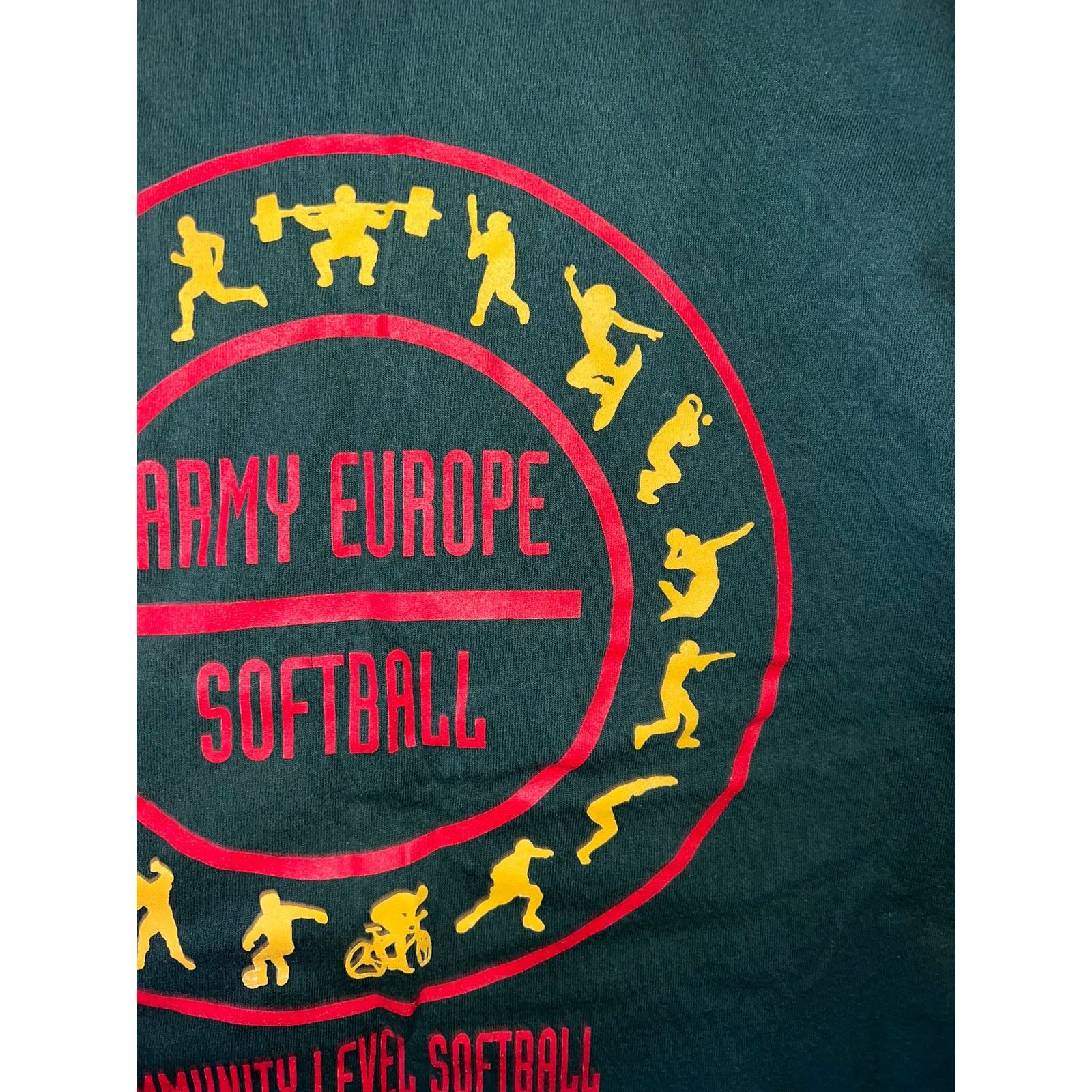 Champion Vintage Army Europe Softball Shirt Community Tee XL VTG Size US XL / EU 56 / 4 - 8 Thumbnail