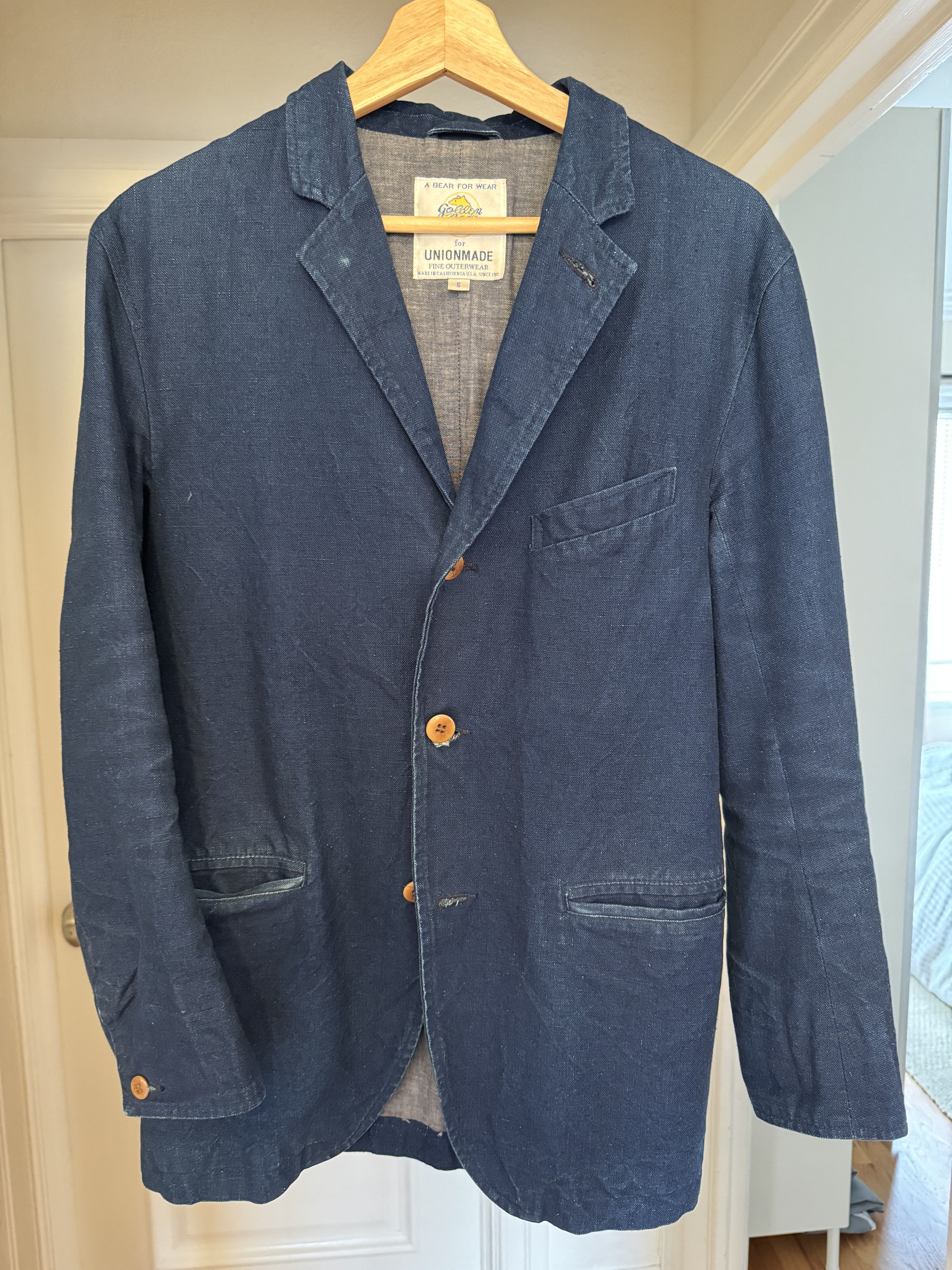 image of Golden Bear x Union Made Indigo Blazer, Men's (Size Small)