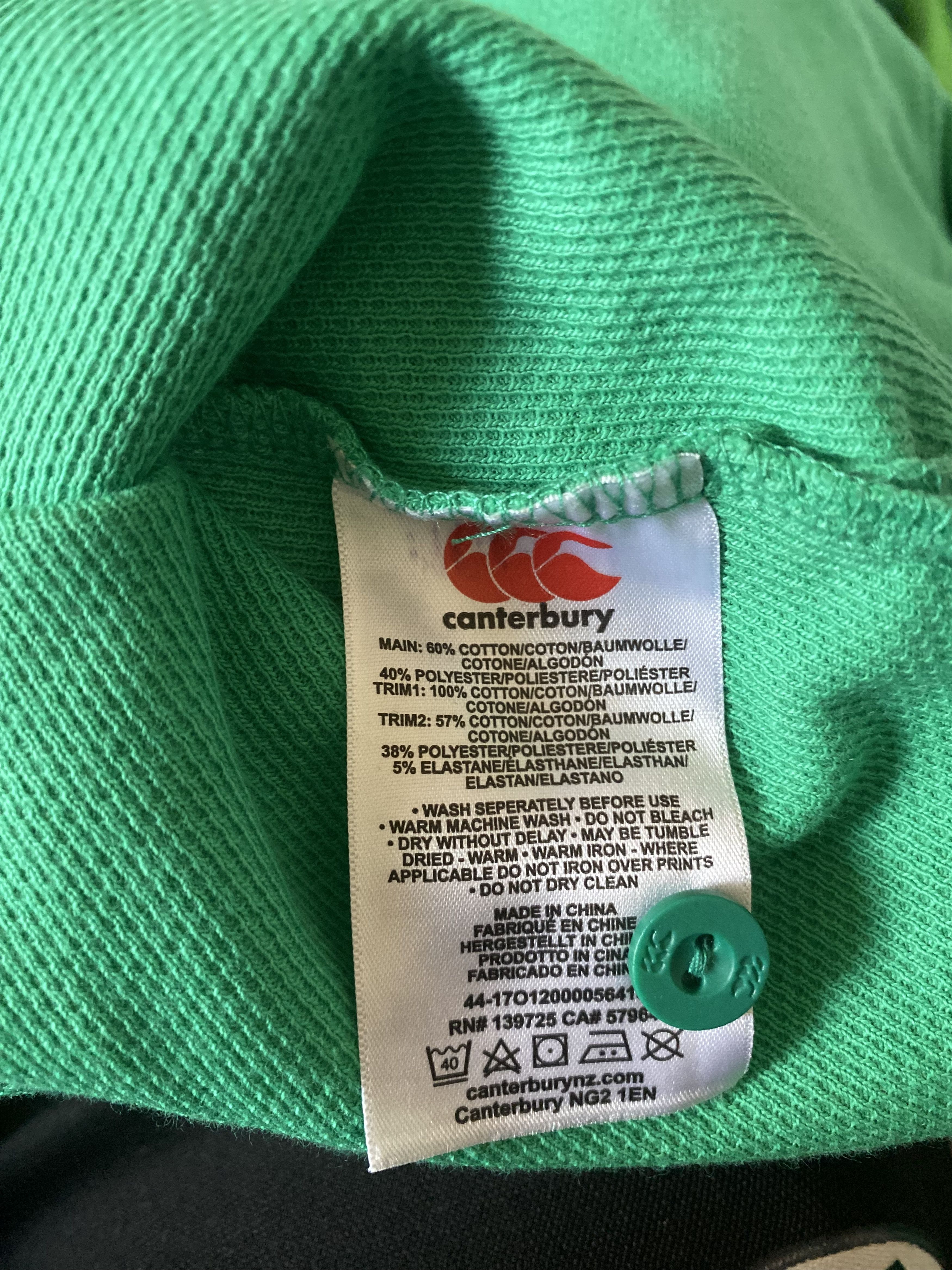 Canterbury of New Zealand NEW - Rugby IRELAND - Canterbury - Long Sleeve - S - UNIQUE Size US S / EU 44-46 / 1 - 5 Thumbnail
