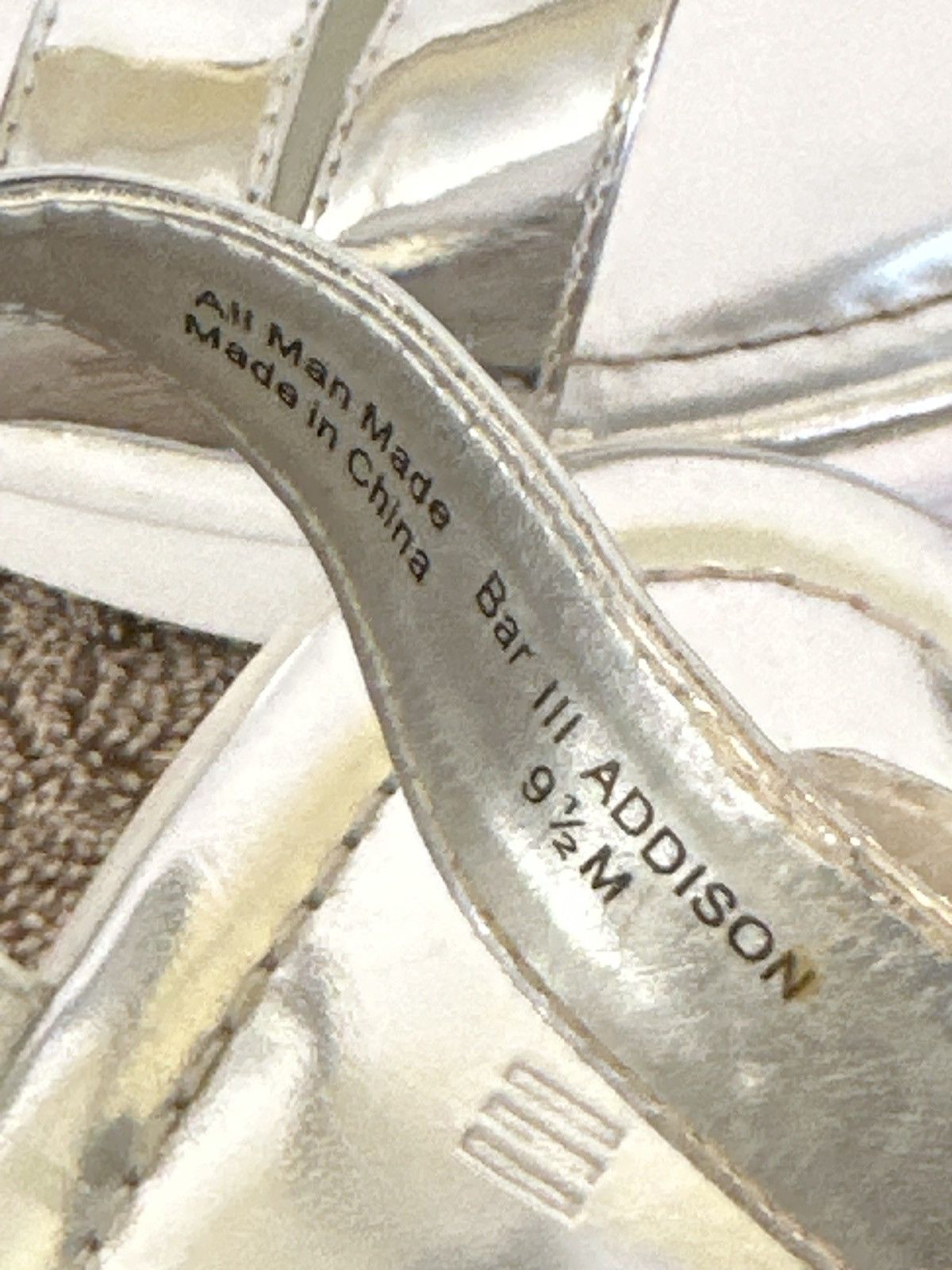 Bar III Bar III Silver Metallic Strappy Sandals. Size US 9.5 / IT 39.5 - 8 Thumbnail