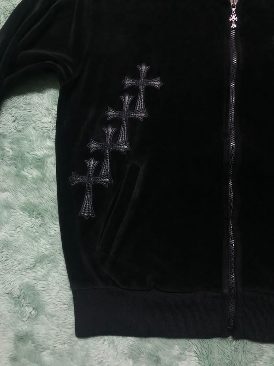 Affliction Y2K BE AMBITION CROSS HOODIE ZIPPER VELVET Size US L / EU 52-54 / 3 - 11 Thumbnail