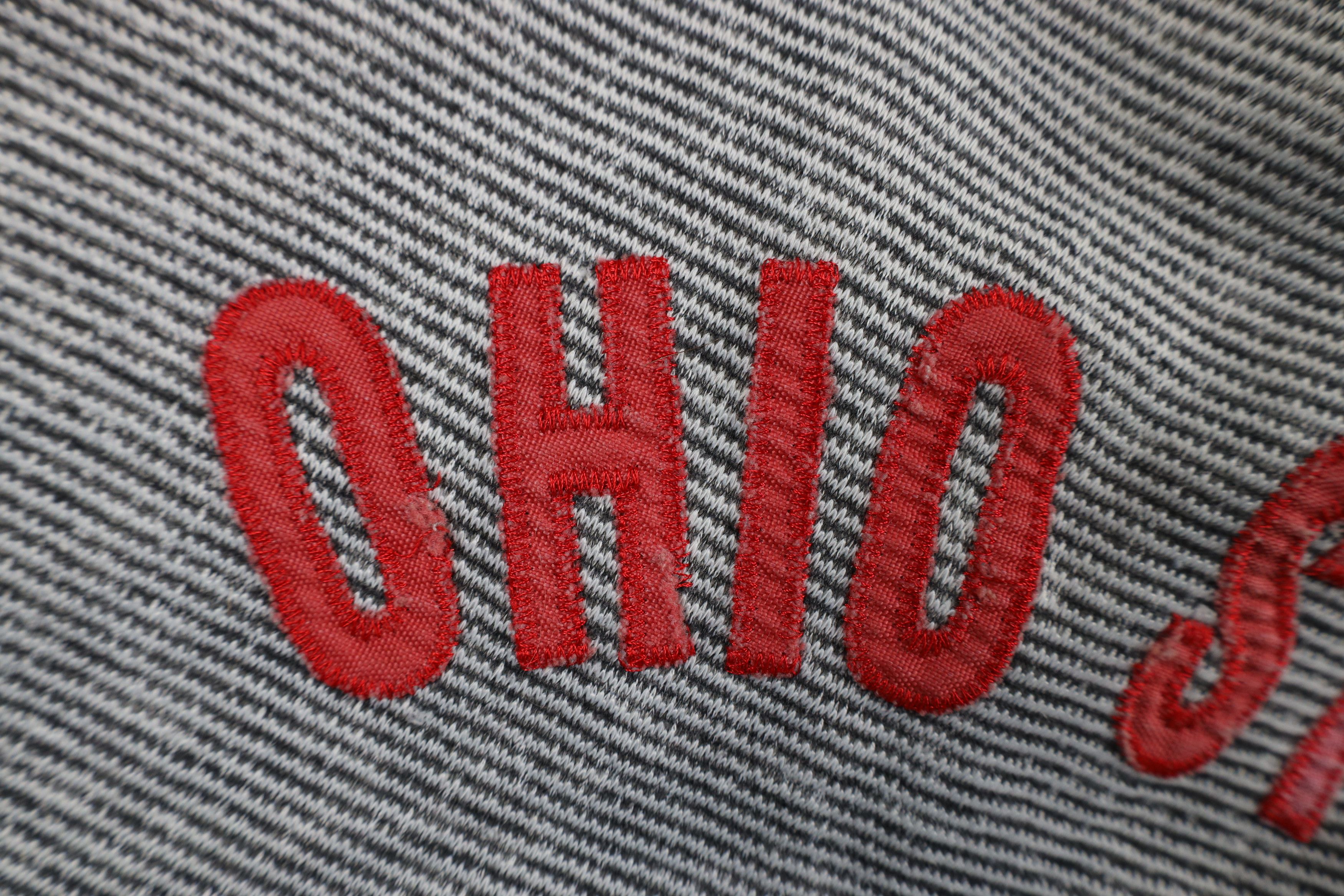 Vintage Vintage 90s Spell Striped Ohio State University Sweatshirt Size US XXL / EU 58 / 5 - 5 Thumbnail