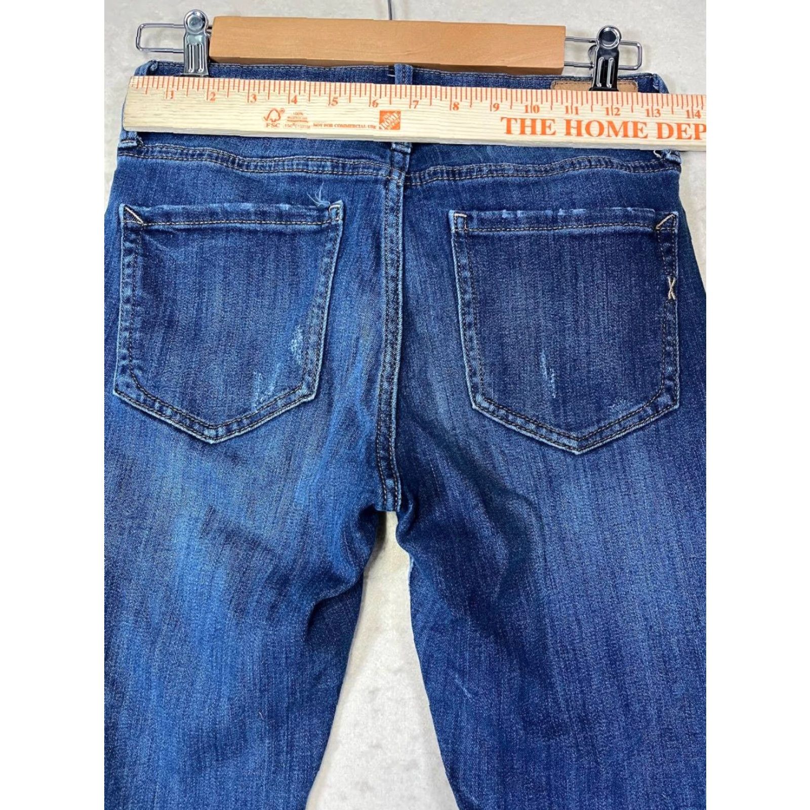 Express Express Jeans Legging Denim Women's 2R Blue Cotton Mid-Rise 5-Pocket Pockets Zip Modern Regular Adult Womens Size 26" / US 2 / IT 38 - 3 Thumbnail