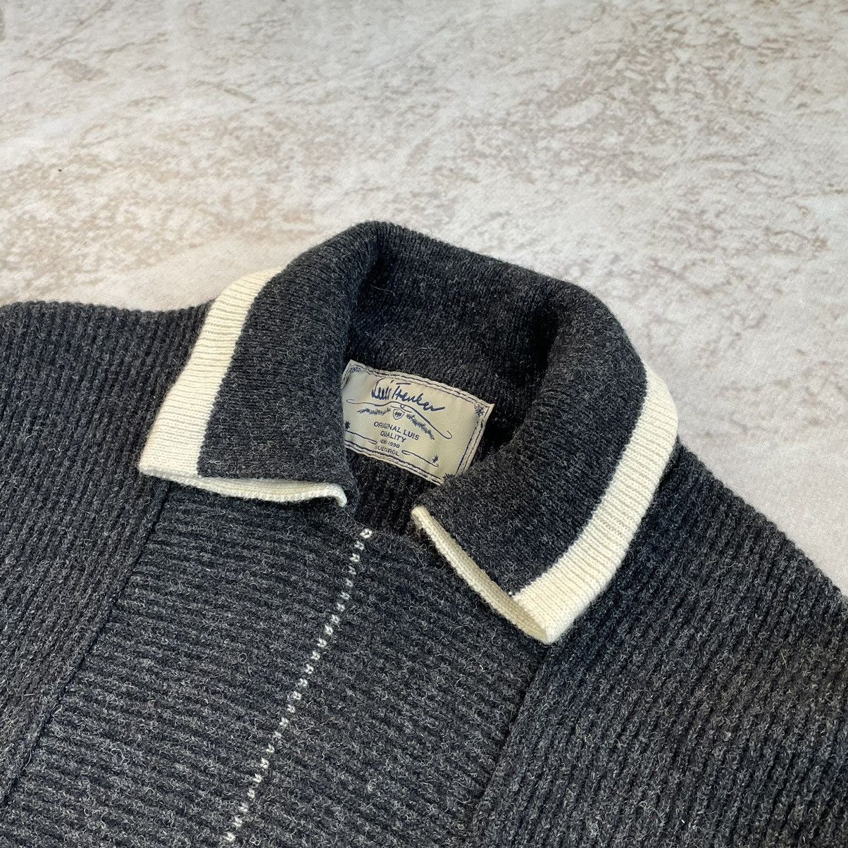 Designer Luis Trenker Hiking Ski Black Patch Logos Wool Sweater Size US L / EU 52-54 / 3 - 8 Thumbnail