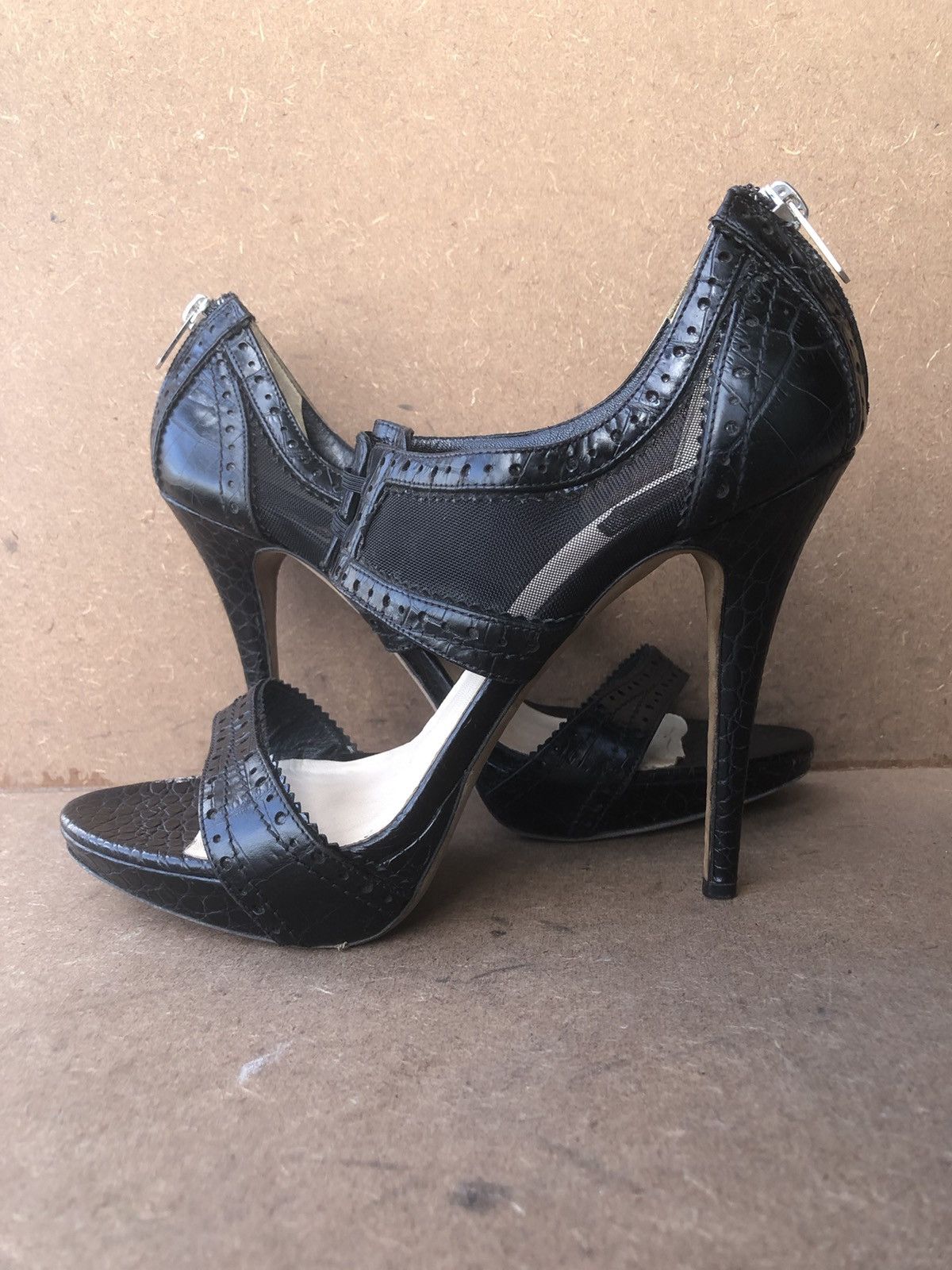 Christian Dior Monsieur Christian Dior Black Calfskin Leather Women’s Heels Size 40 Size US 10 / IT 40 - 8 Thumbnail