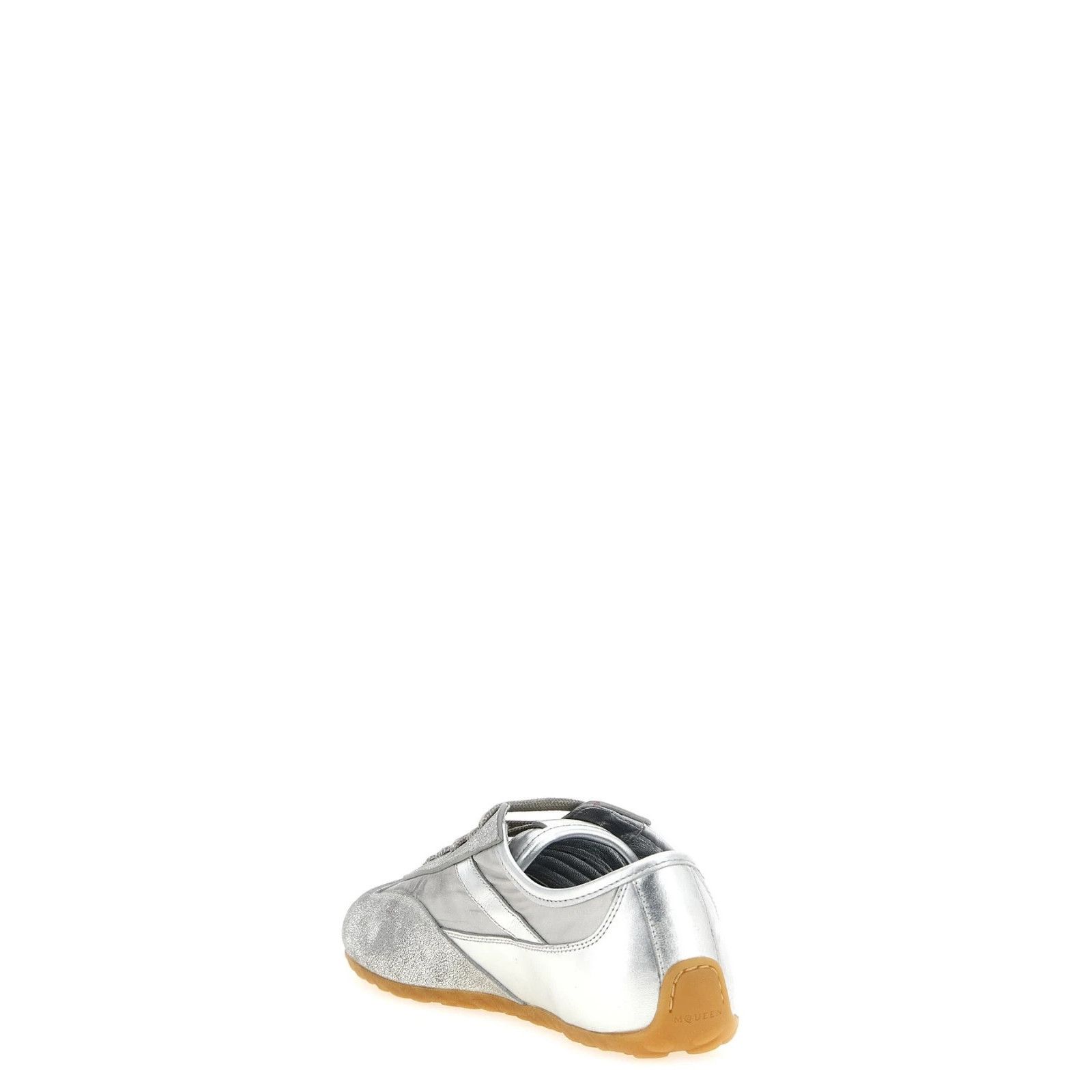 Alexander McQueen ALEXANDER MCQUEEN Boxe Basse Silver Leather Sneakers New & A Size US 7 / IT 37 - 3 Thumbnail