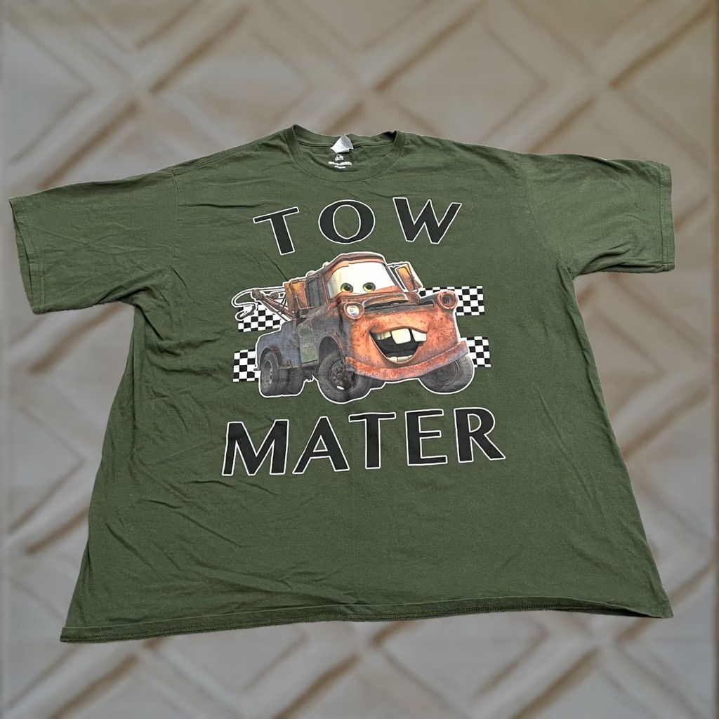 Port & Company Port & Company Disney Pixar Cars Tow Mater Graphic T-Shirt Mens 2XL Green Crew Size US XXL / EU 58 / 5 - 1 Thumbnail
