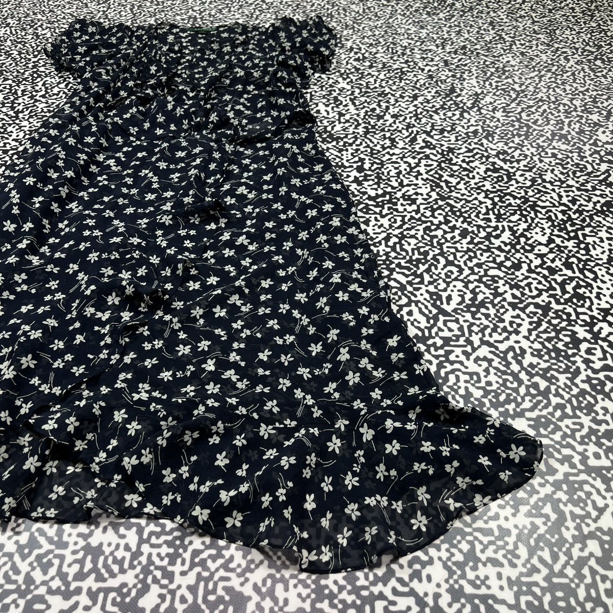 Lauren Ralph Lauren Vintage Y2K Lauren Ralph Lauren Silk Floral Flared Dress Size XL / US 12-14 / IT 48-50 - 12 Thumbnail