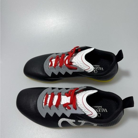 Valentino Valentino Garavani Chromathon VLogo Leather Sneakers Black M Size US 8 / EU 41 - 4 Thumbnail