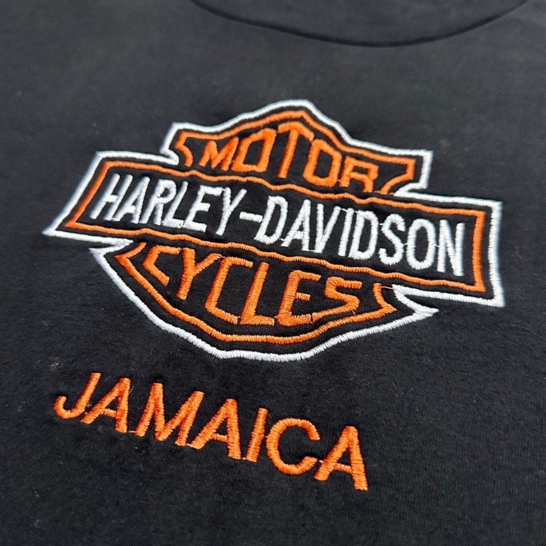 Harley Davidson Harley-Davidson Jamaica Embroidered Black SS Tee Size M EUC Size US M / EU 48-50 / 2 - 4 Thumbnail