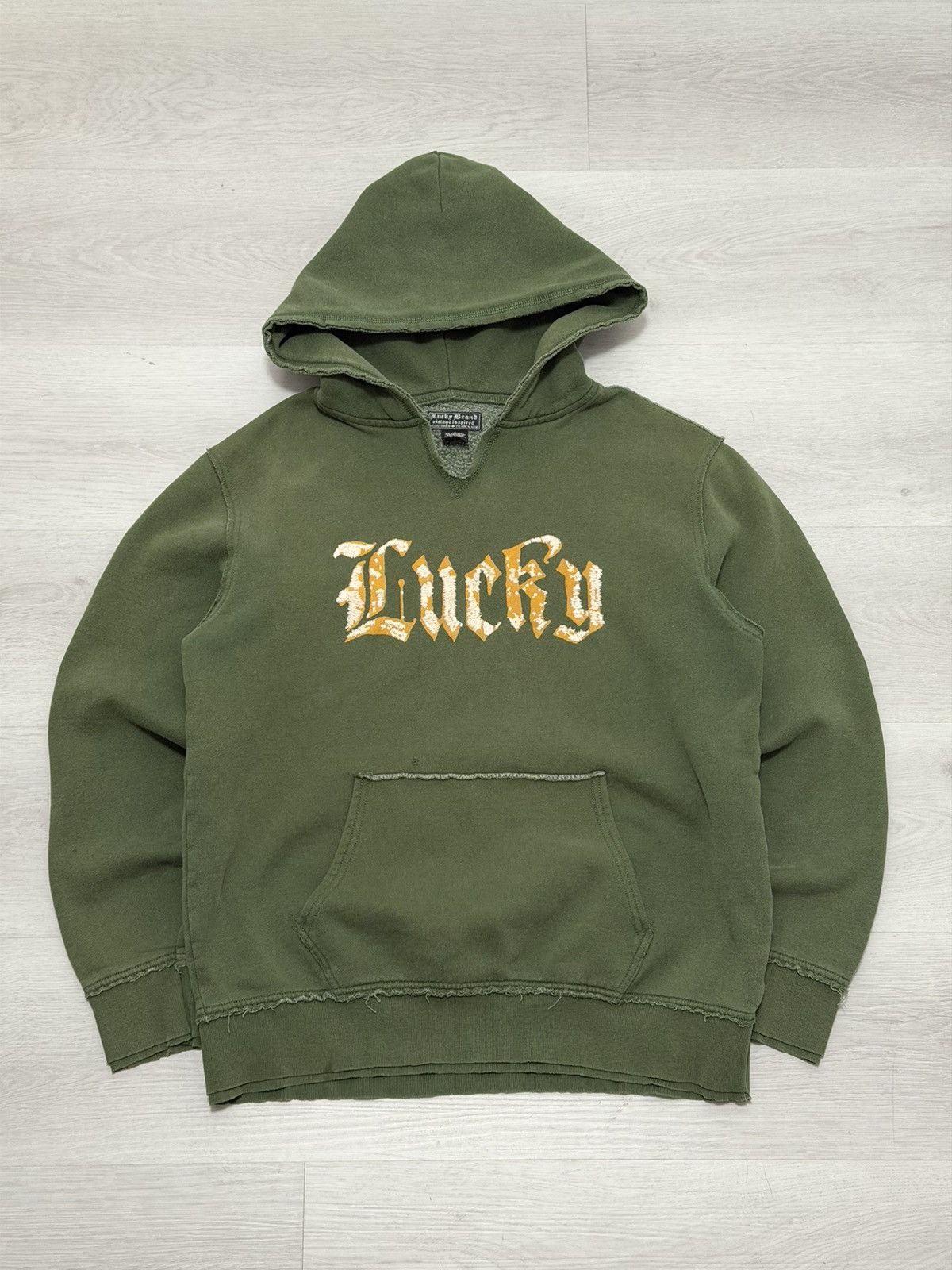 Lucky Brand Vintage Lucky Brand Hoodie Old English Logo Size Small Y2K Size US S / EU 44-46 / 1 - 1 Thumbnail