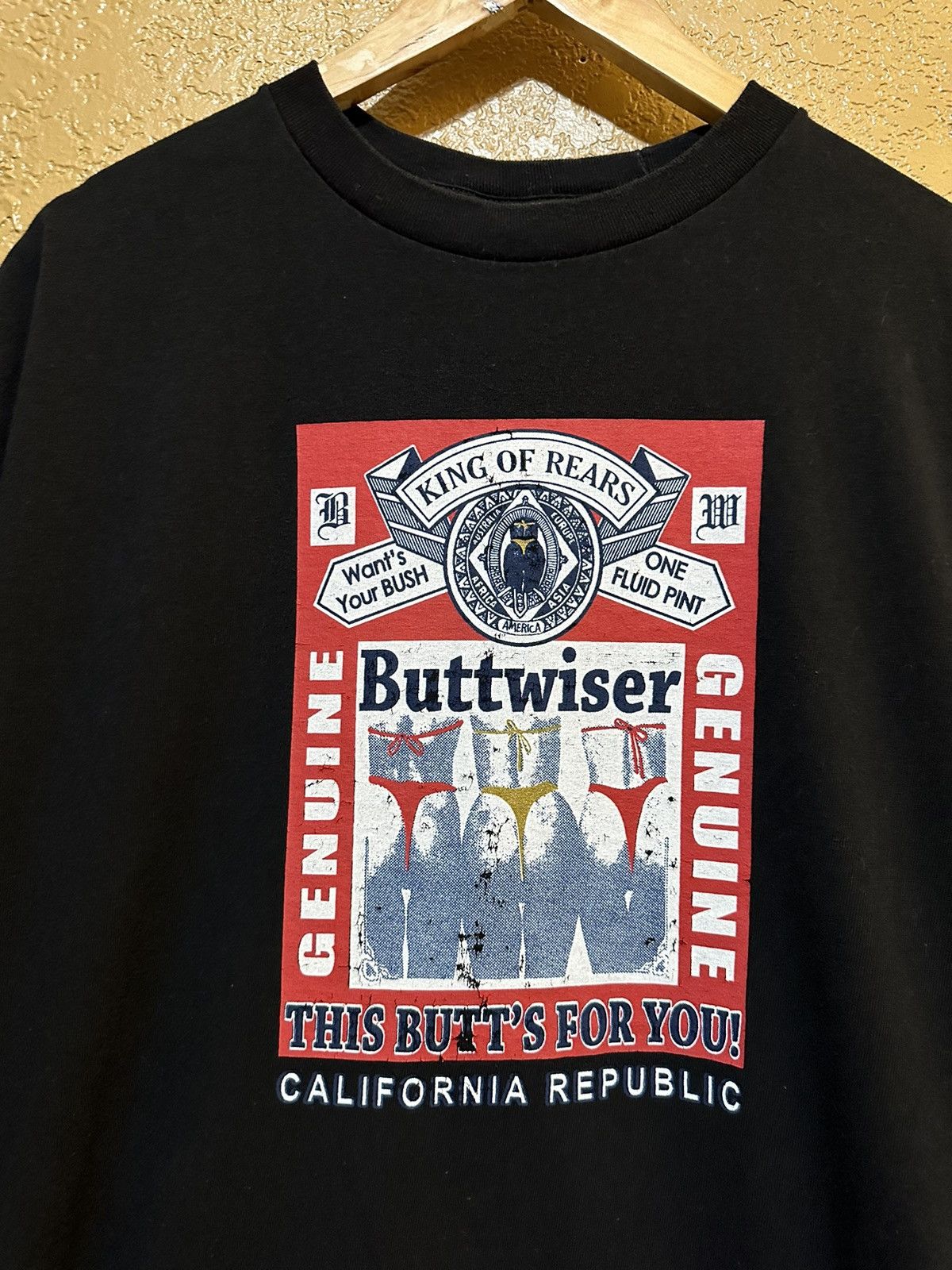 Budweiser × Vintage Vintage Buttwiser King Of Rears T Shirt 2XL Humor Size US XXL / EU 58 / 5 - 2 Thumbnail