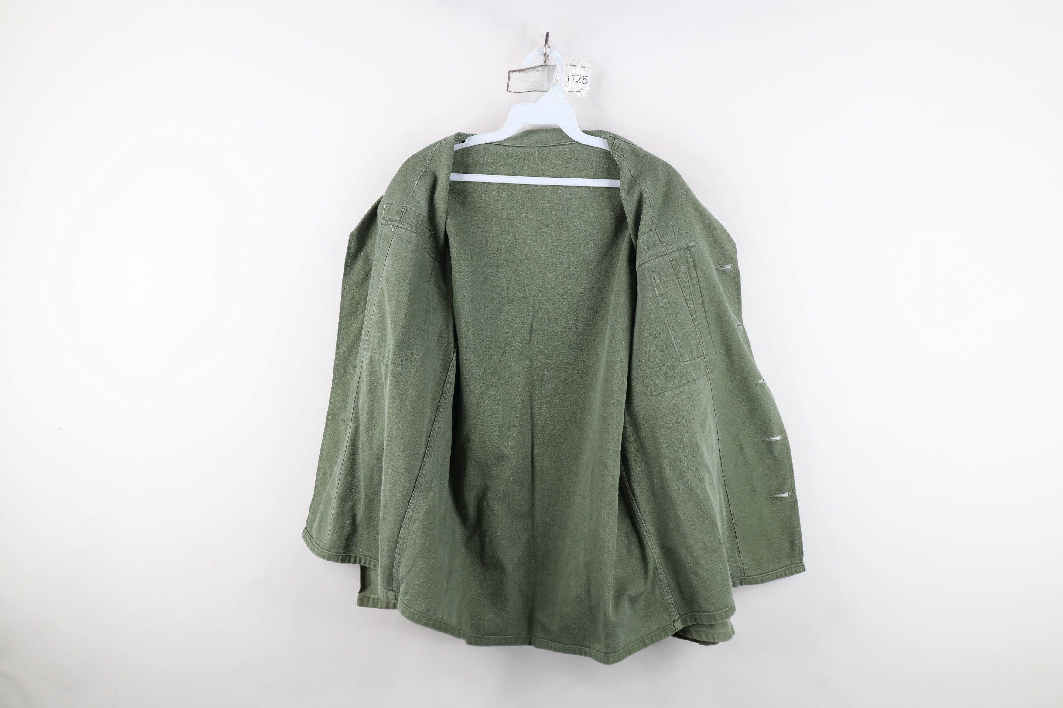 Vintage Share Vintage 60s Vietnam War 107 Field Shirt Jacket Green Size US L / EU 52-54 / 3 - 11 Thumbnail