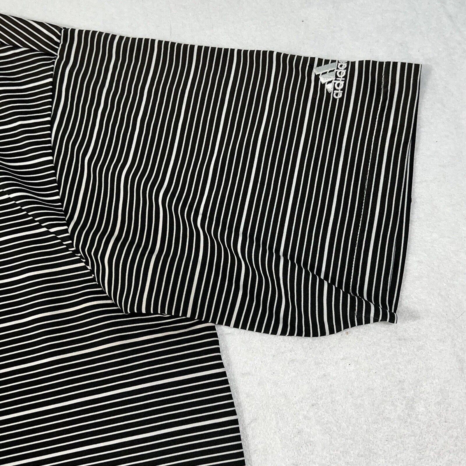 Adidas Adidas Short Sleeve Polo Black & White Striped Shirt Size US XL / EU 56 / 4 - 4 Thumbnail