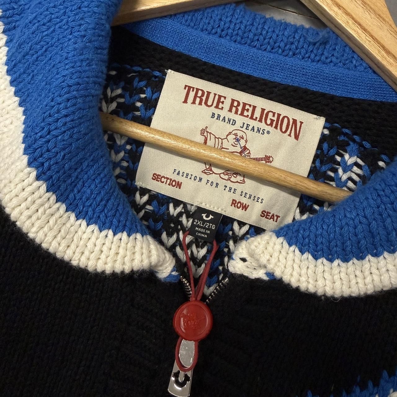 True Religion True Religion NEW Knit Buddha Zip Cardigan Sweater Black XXL Size US XXL / EU 58 / 5 - 4 Thumbnail