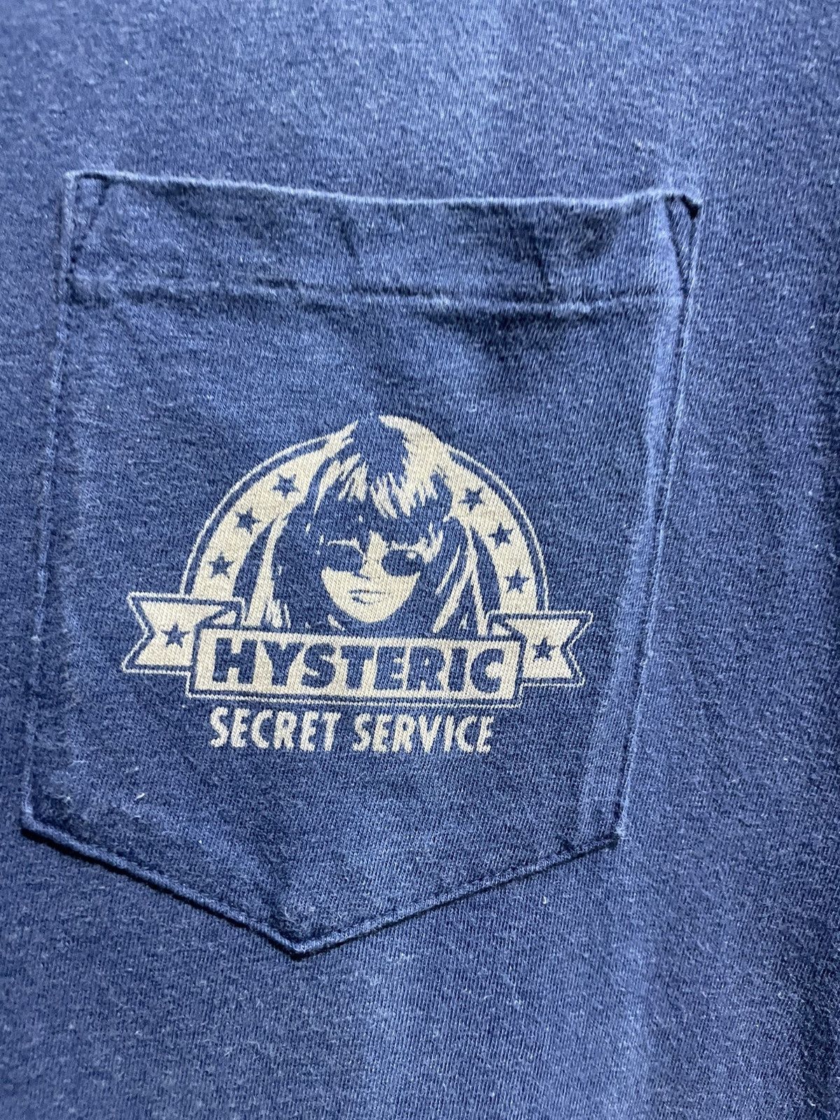 Hysteric Glamour Hysteric Glamour Secret Service Distressed Single Pocket Tee Size US M / EU 48-50 / 2 - 5 Thumbnail