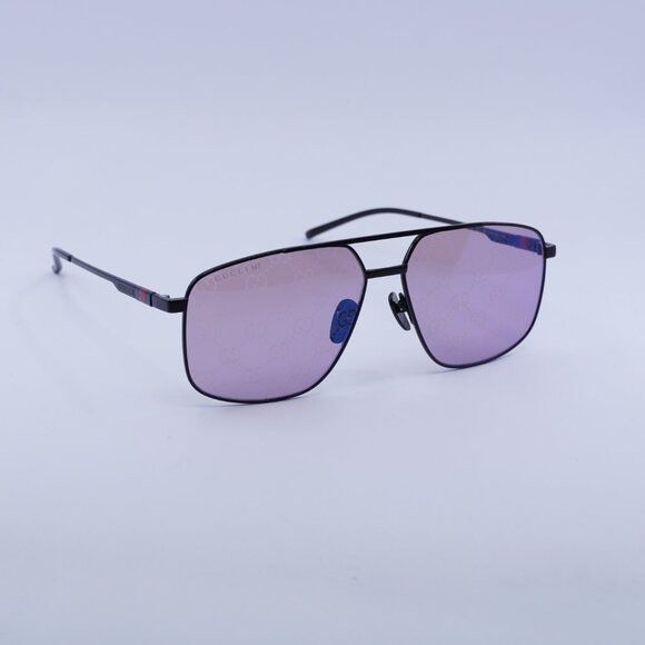 Gucci 🕶️ New Gucci GG1676S 005 Sunglasses - Black Frame, Violet Size ONE SIZE - 4 Thumbnail