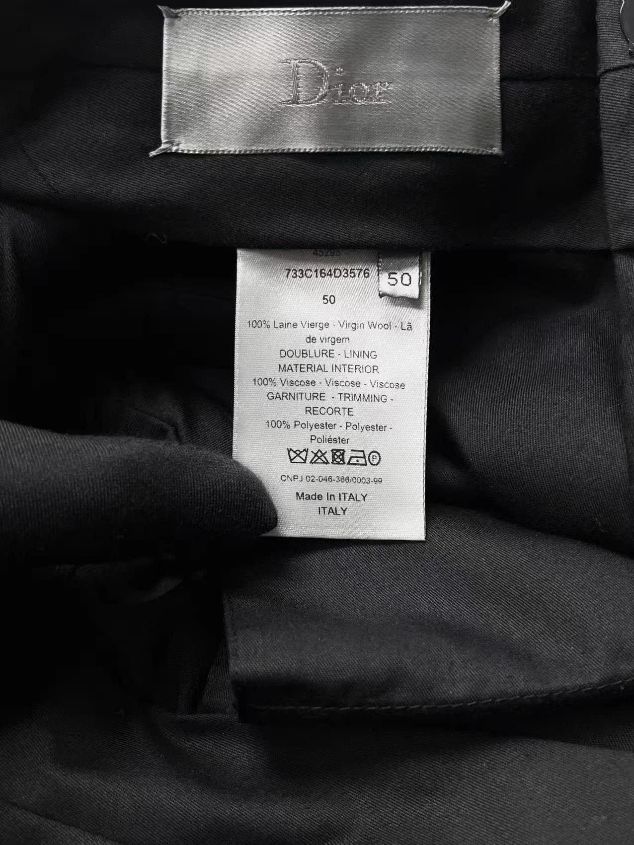 Dior Dior Black Stripe Wool Silk Knit Tailored Pants 50 Unisex Size US 39 - 4 Thumbnail